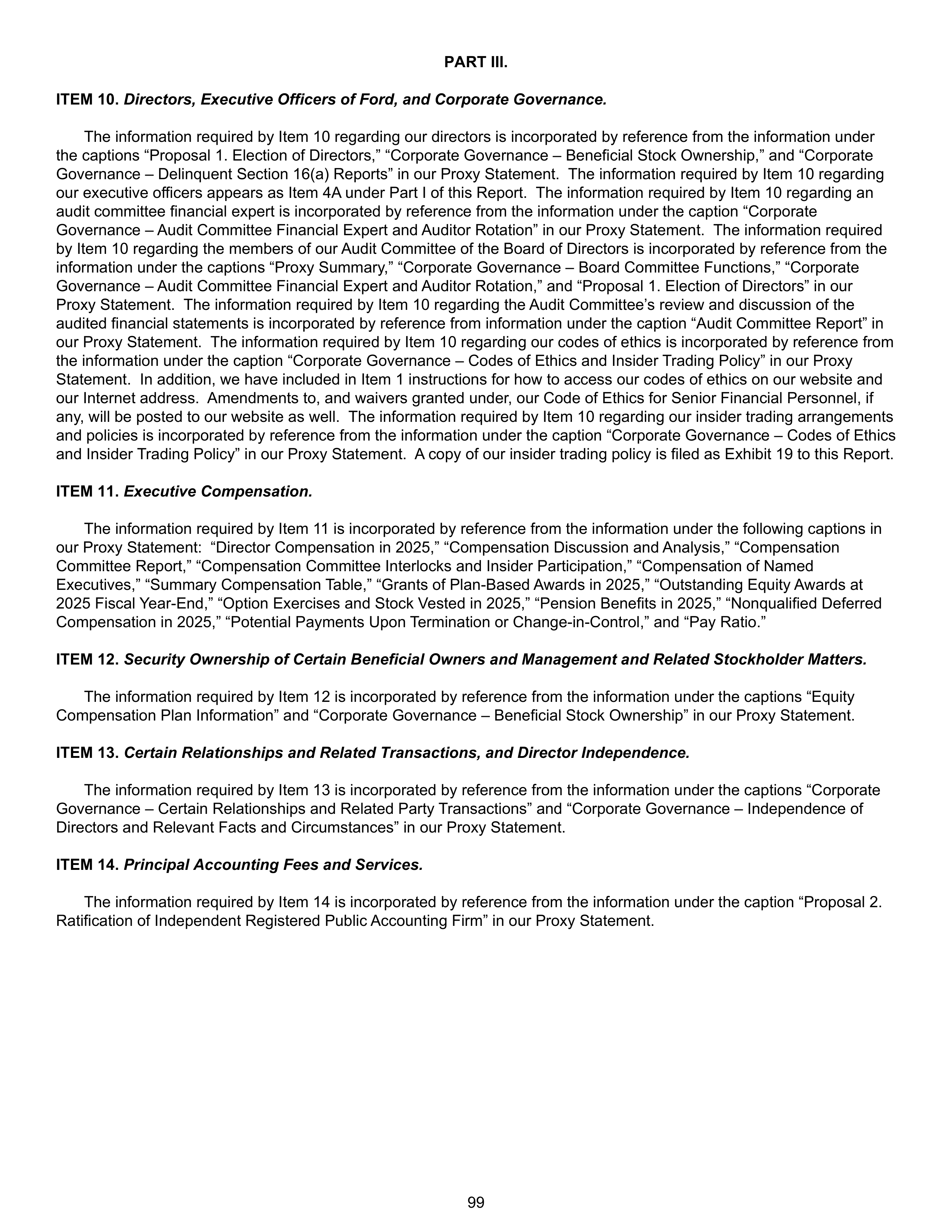 Ford Annual Report — page 105