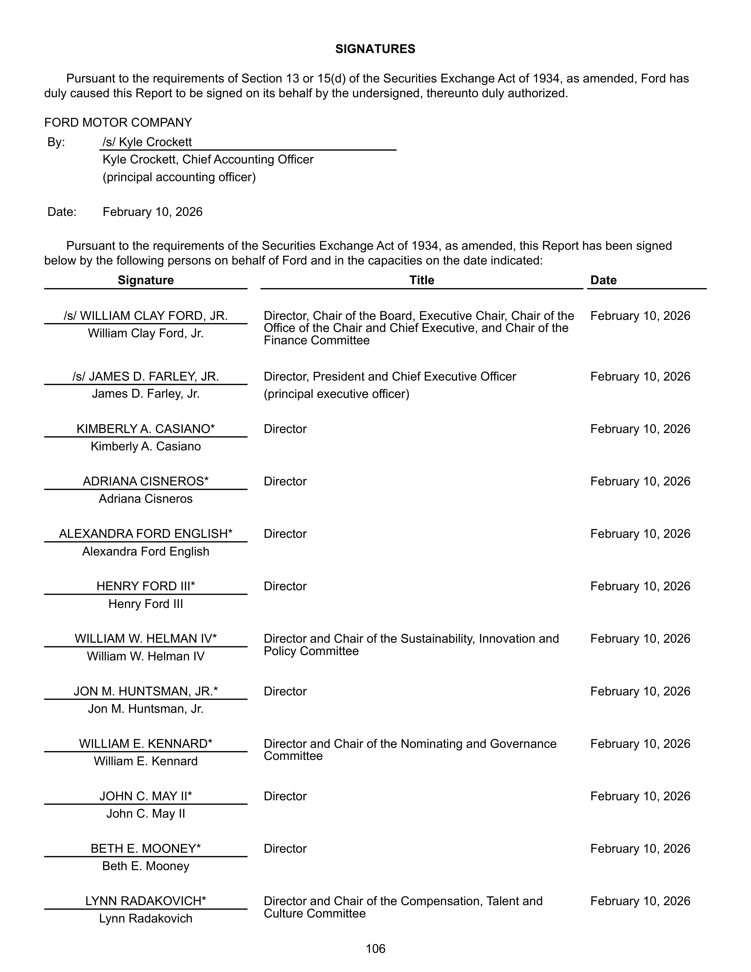Ford Annual Report — page 112