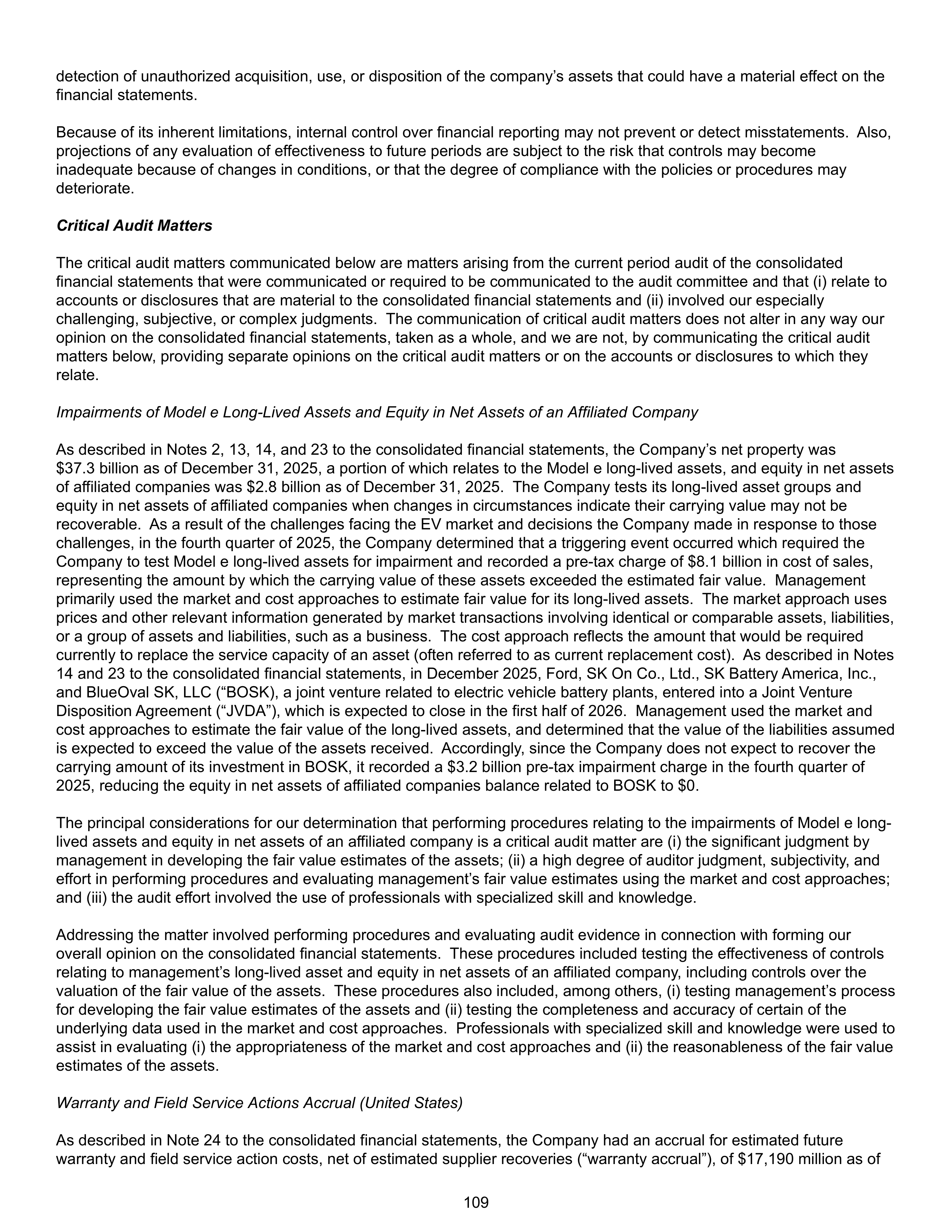 Ford Annual Report — page 115