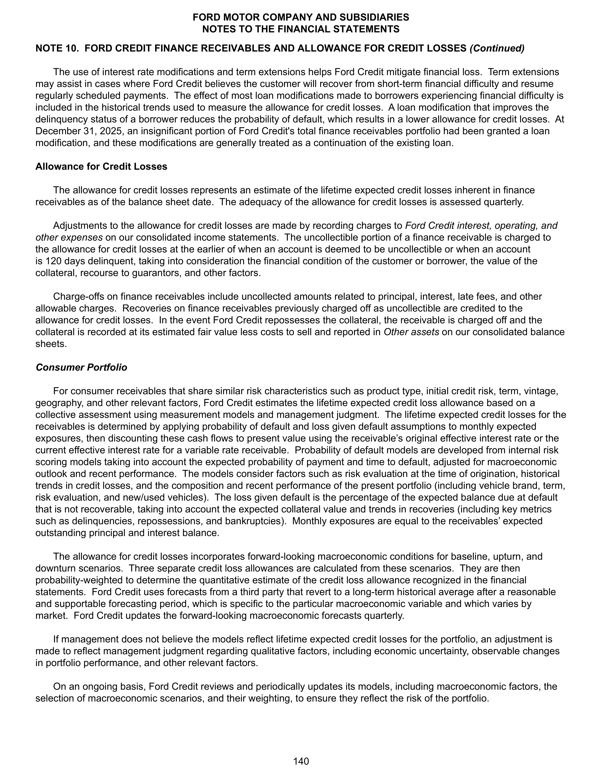 Ford Annual Report — page 146