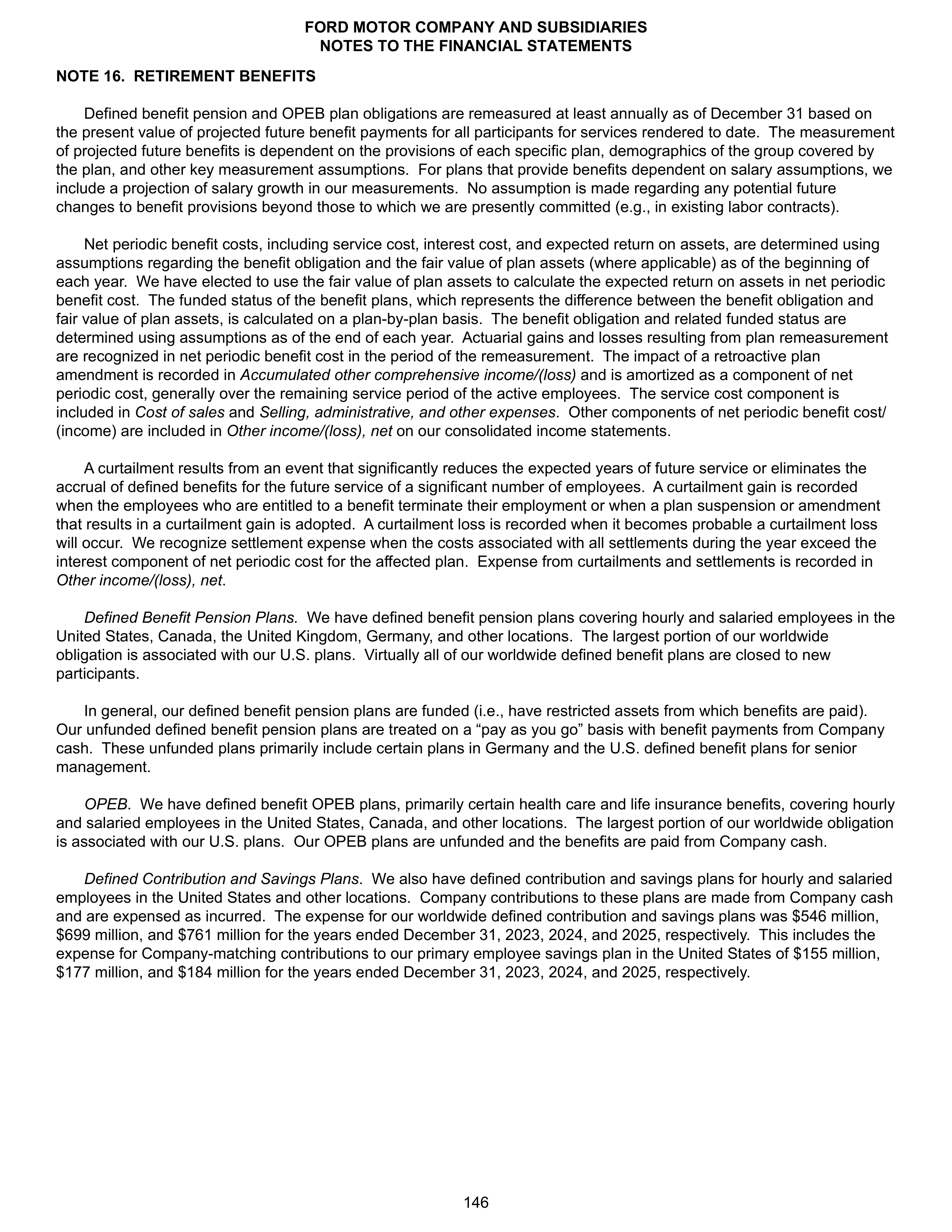 Ford Annual Report — page 152