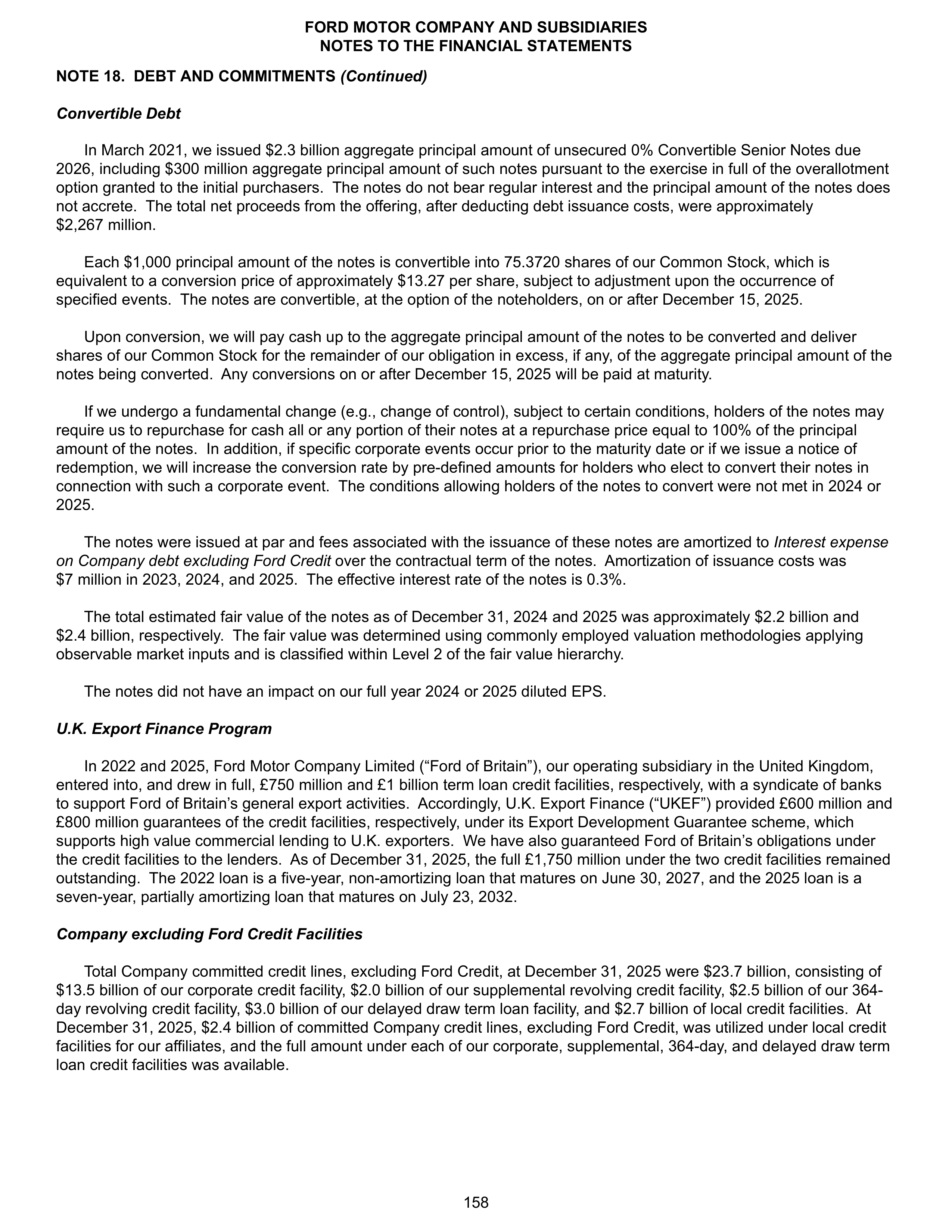 Ford Annual Report — page 164