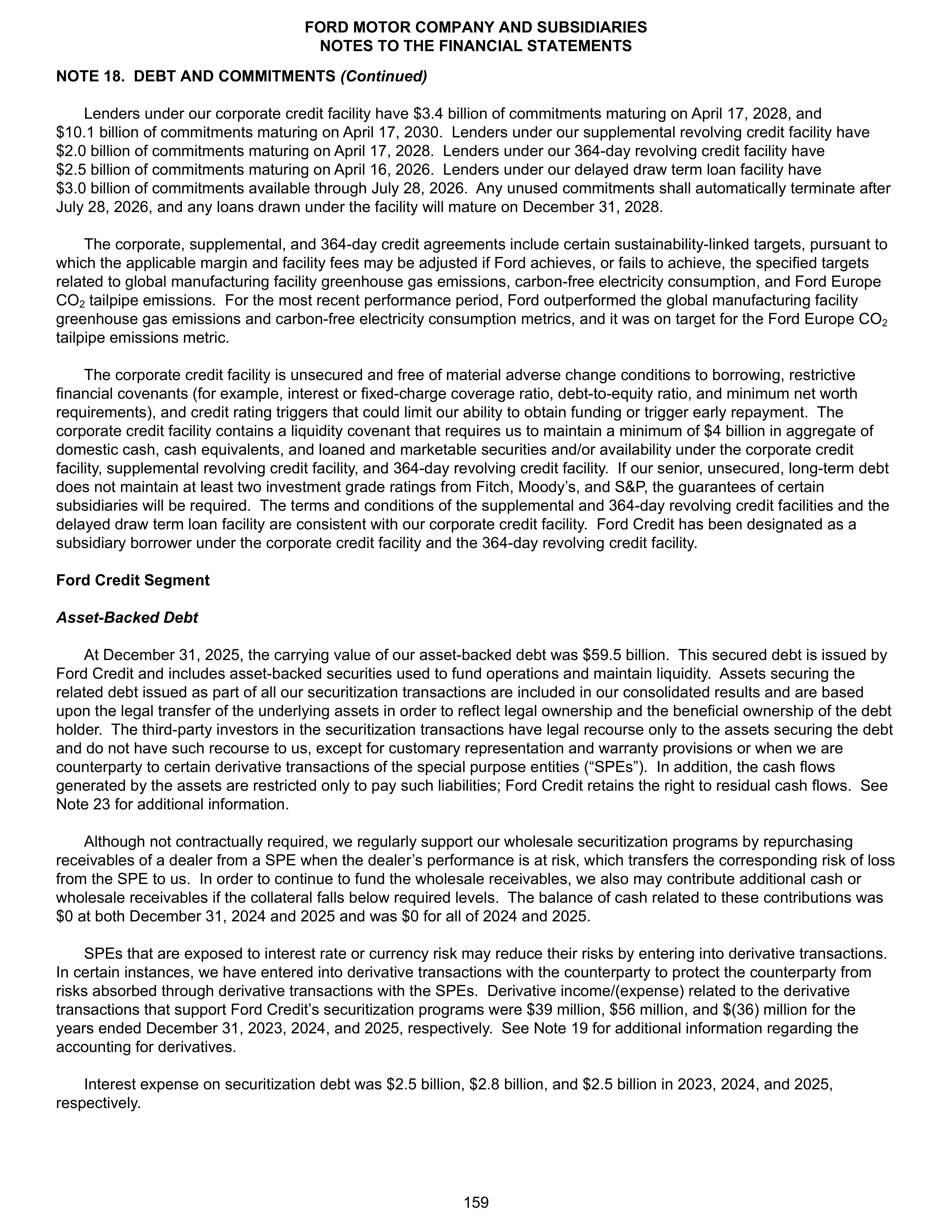 Ford Annual Report — page 165