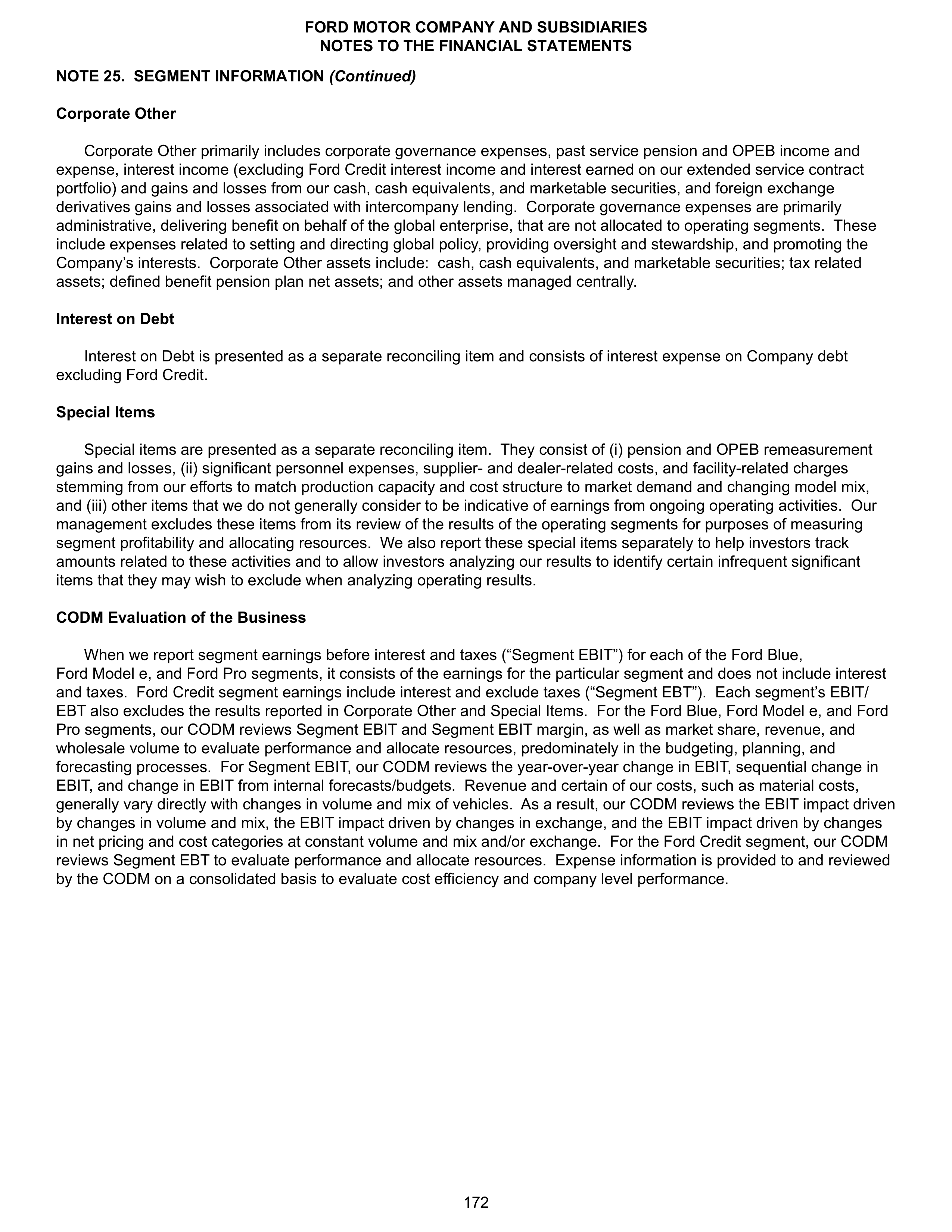Ford Annual Report — page 178