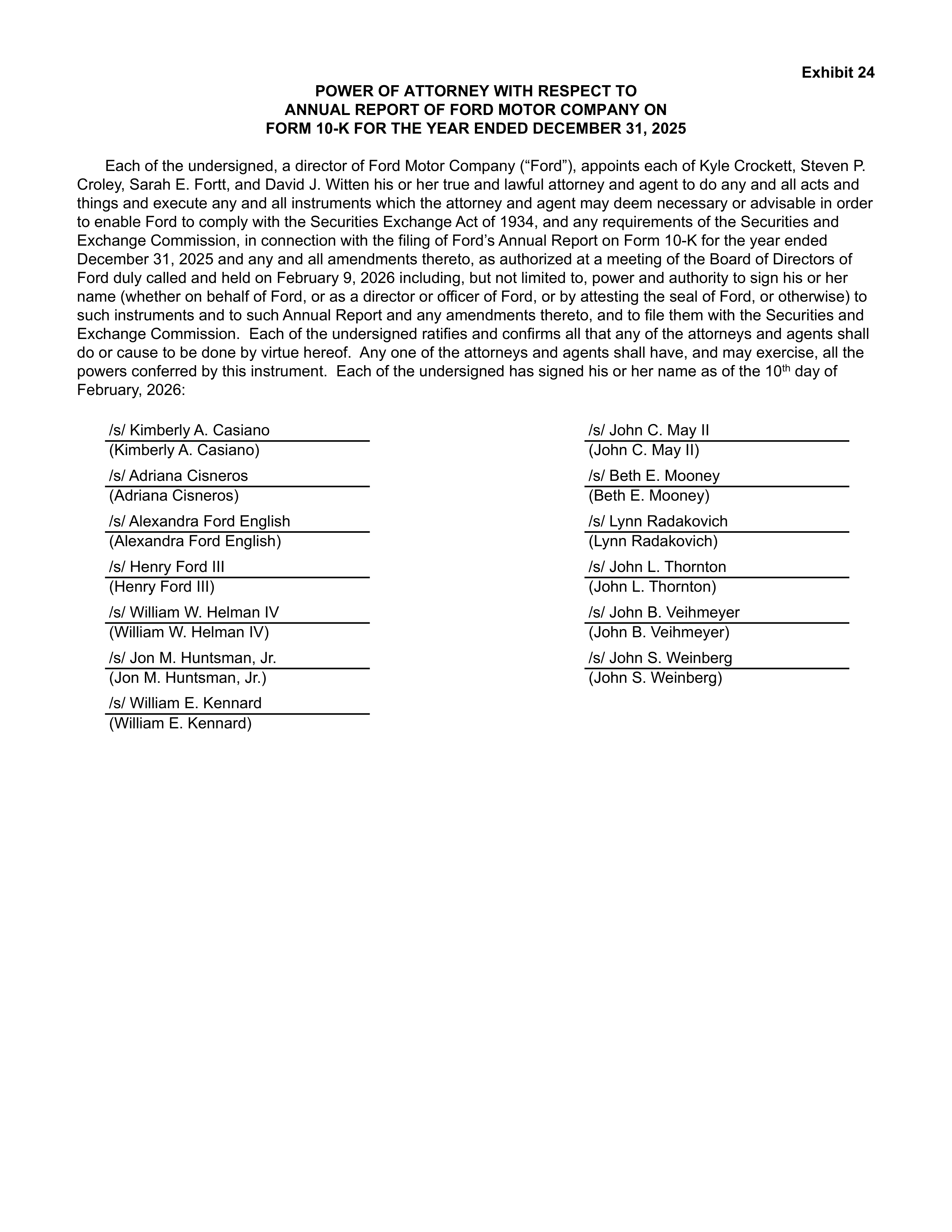Ford Annual Report — page 205