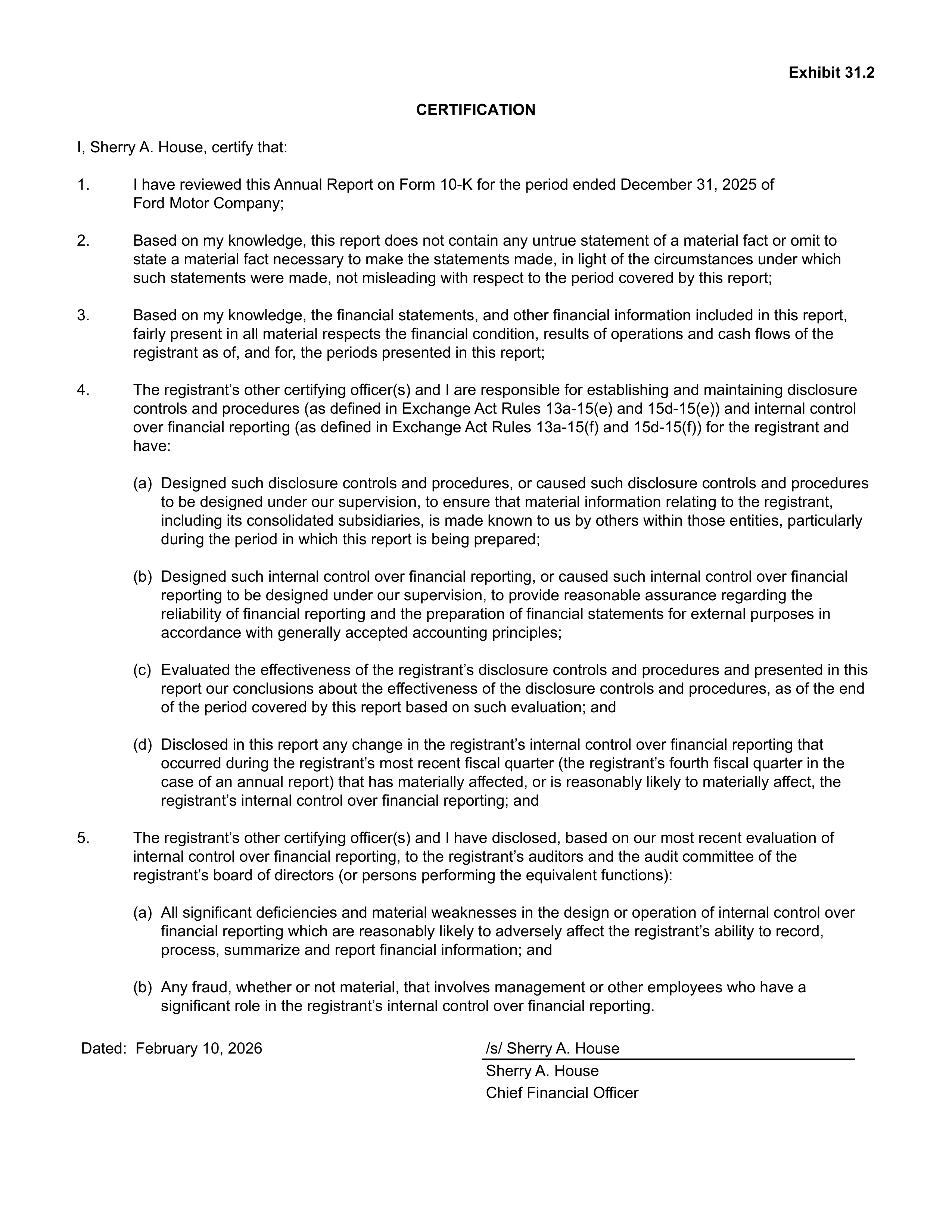 Ford Annual Report — page 207