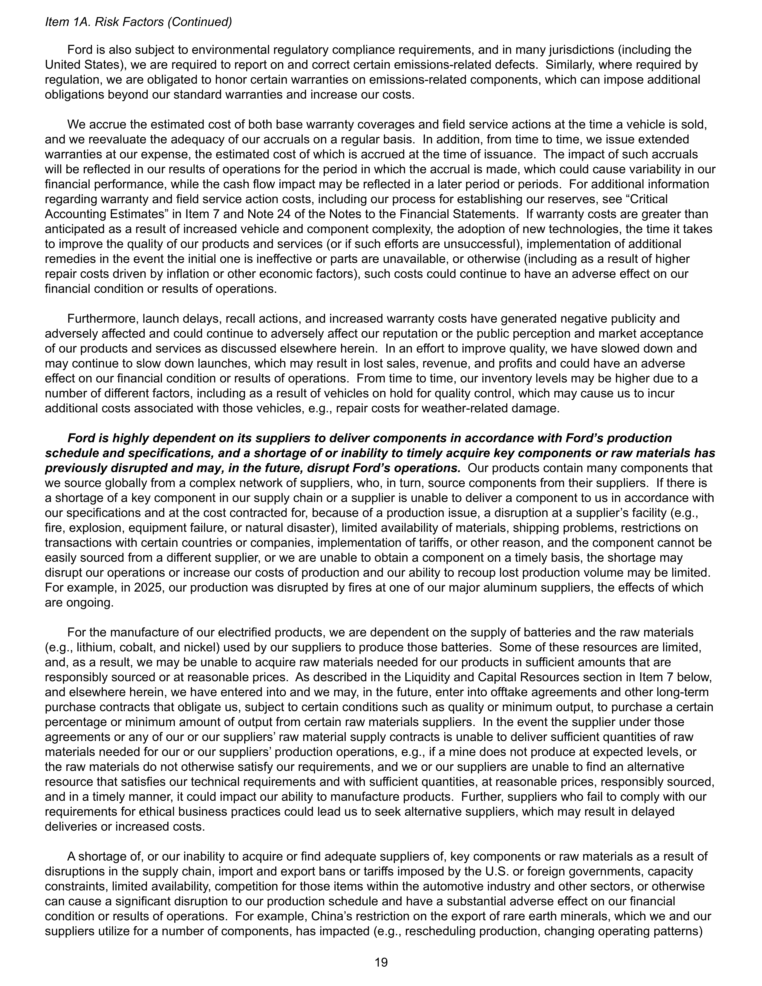 Ford Annual Report — page 25