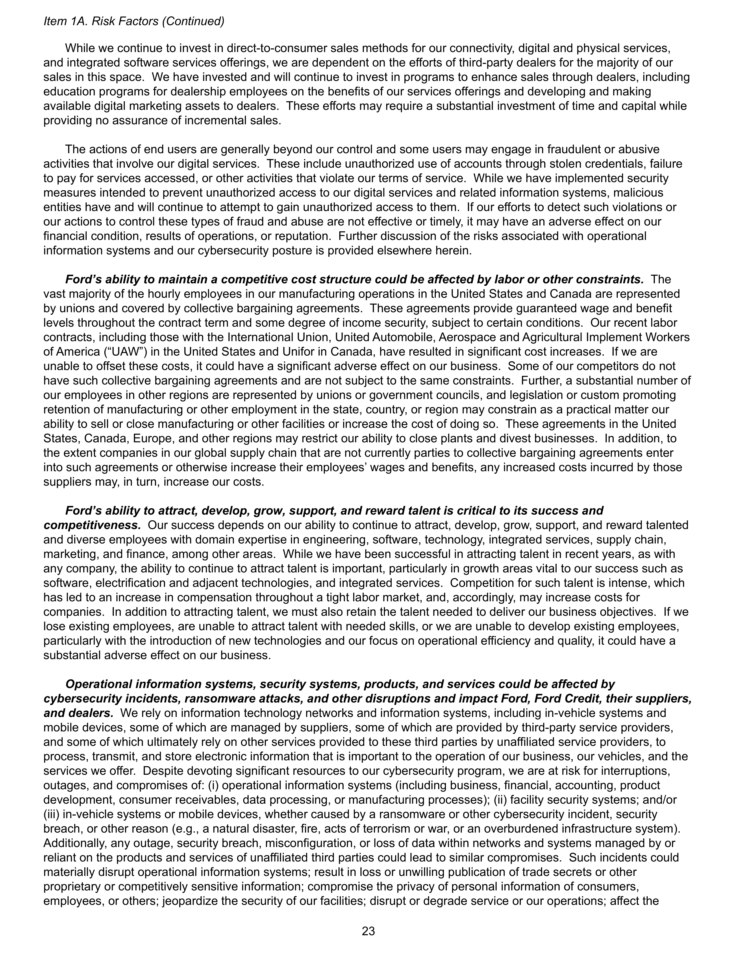 Ford Annual Report — page 29
