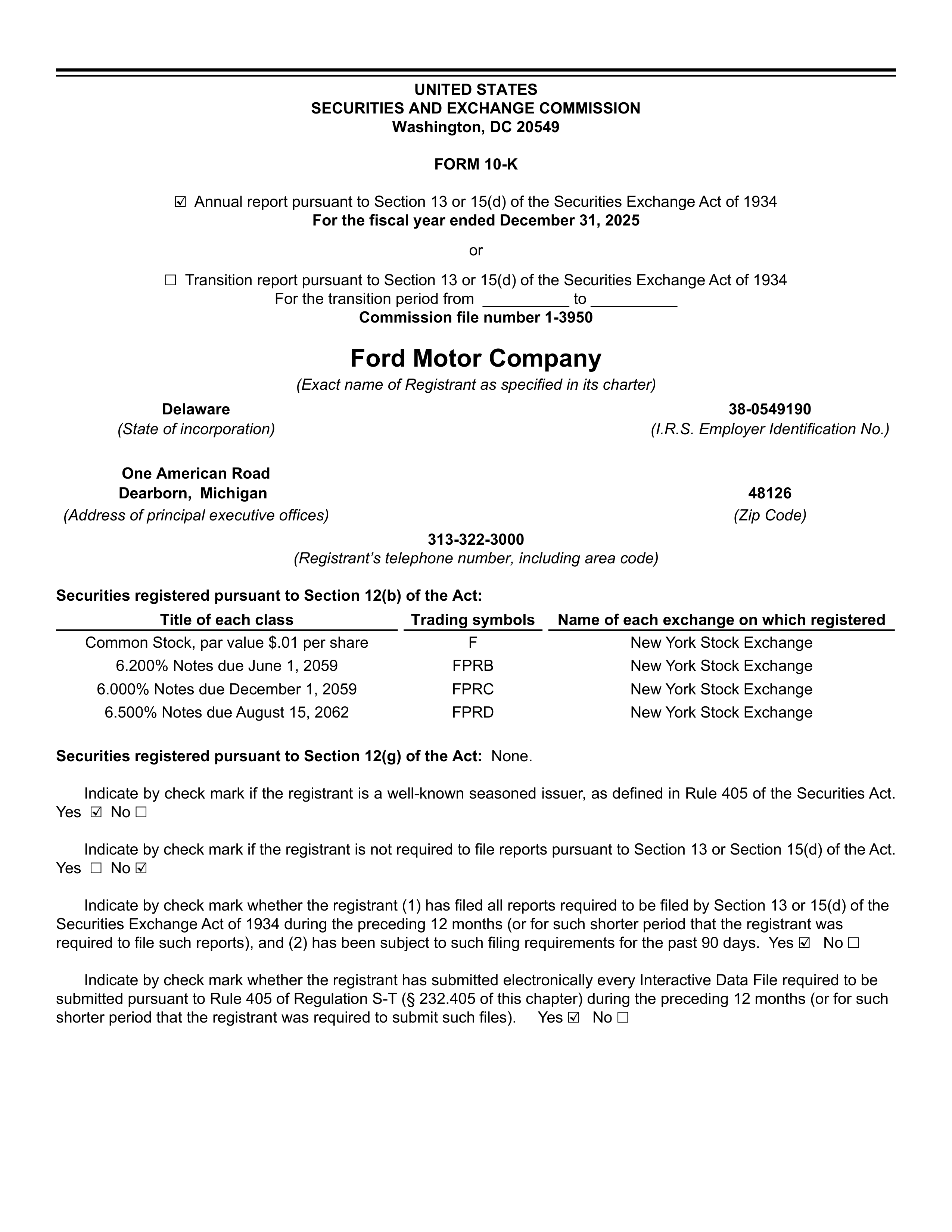 Ford Annual Report — page 3