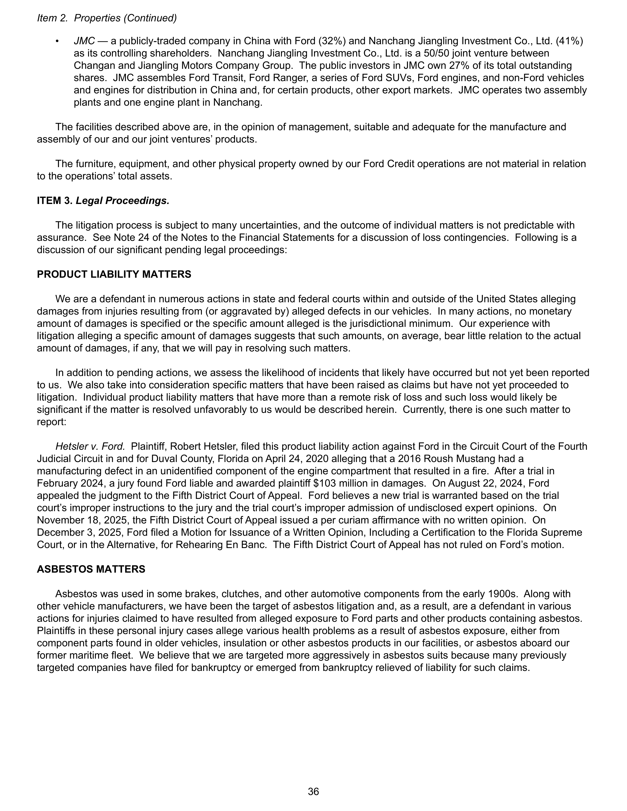 Ford Annual Report — page 42