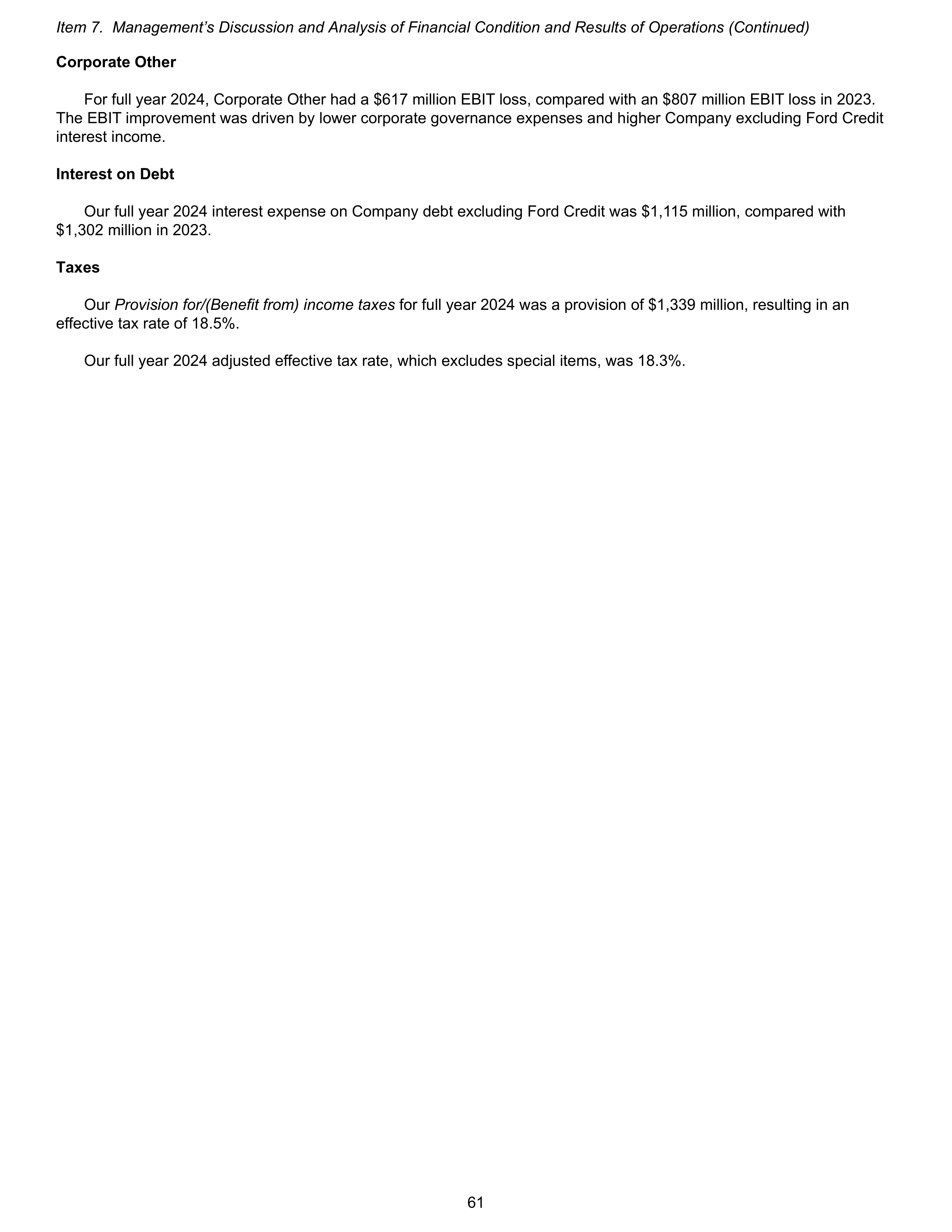 Ford Annual Report — page 67