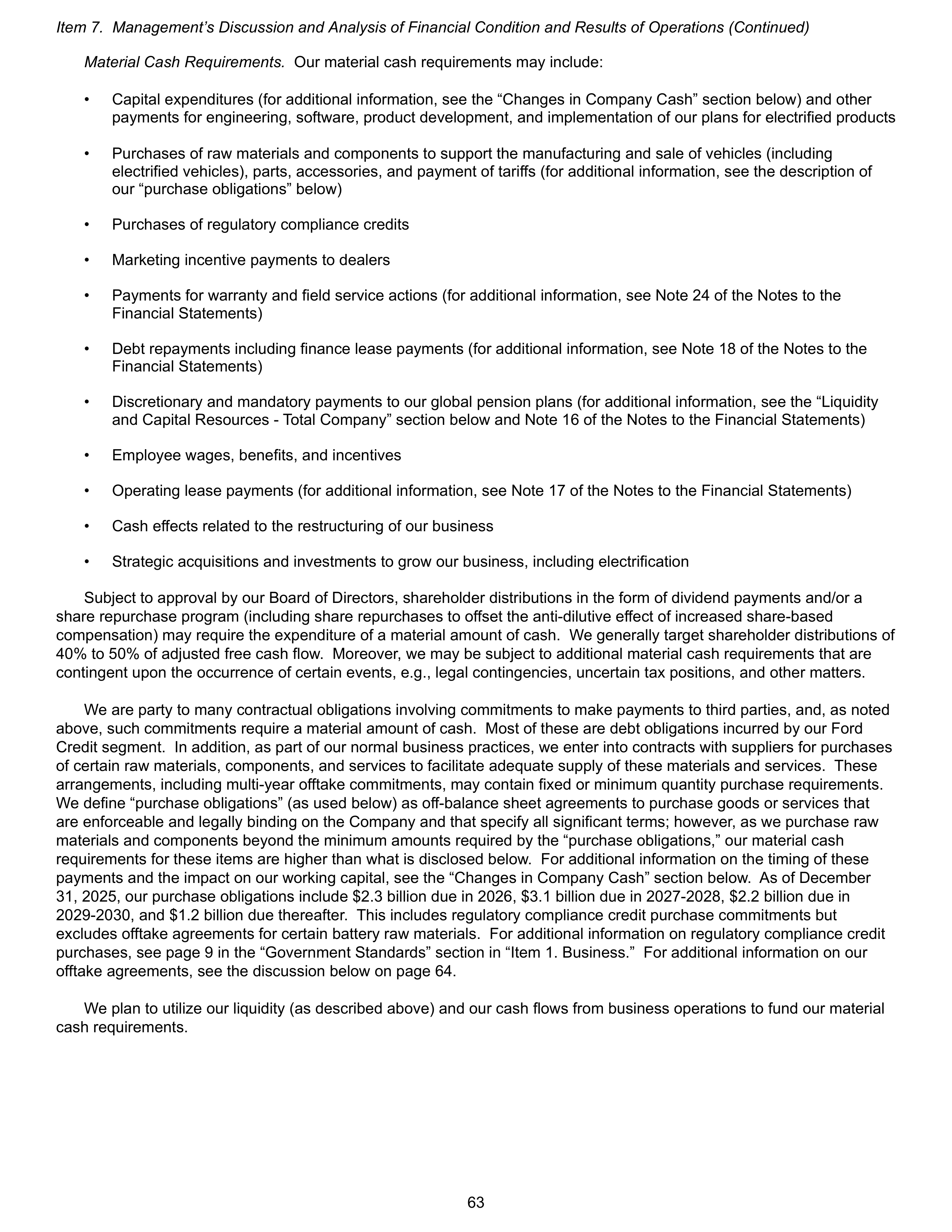 Ford Annual Report — page 69