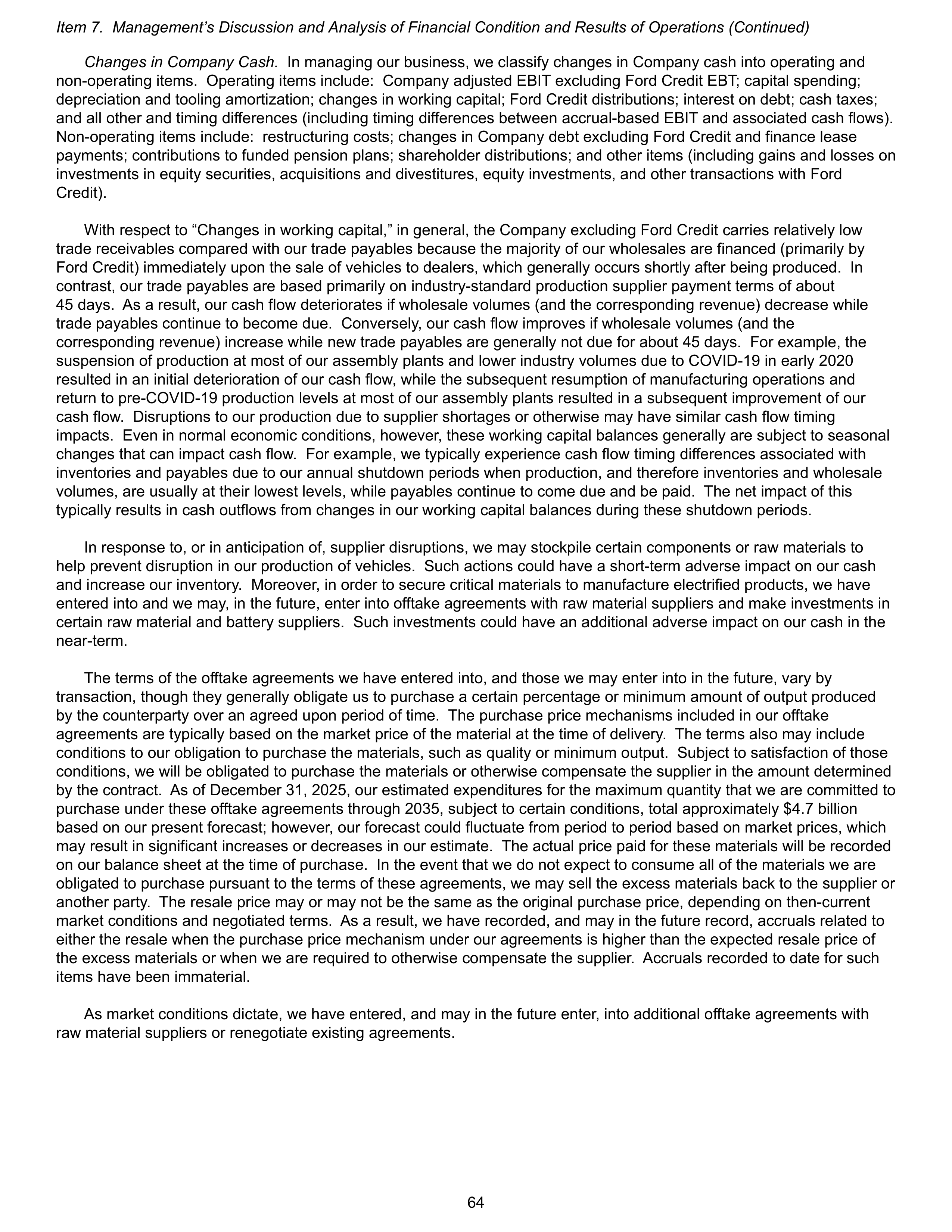 Ford Annual Report — page 70