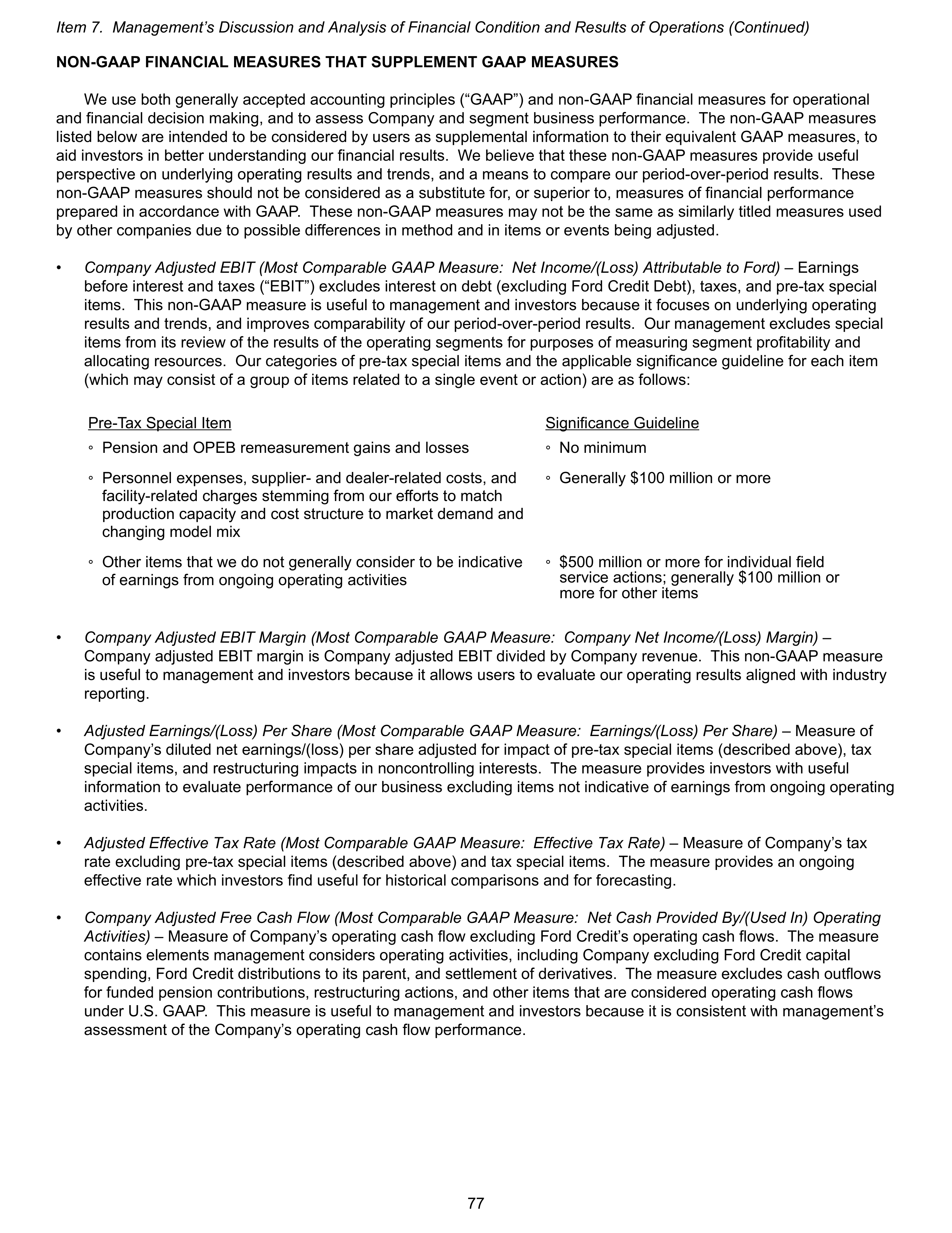 Ford Annual Report — page 83