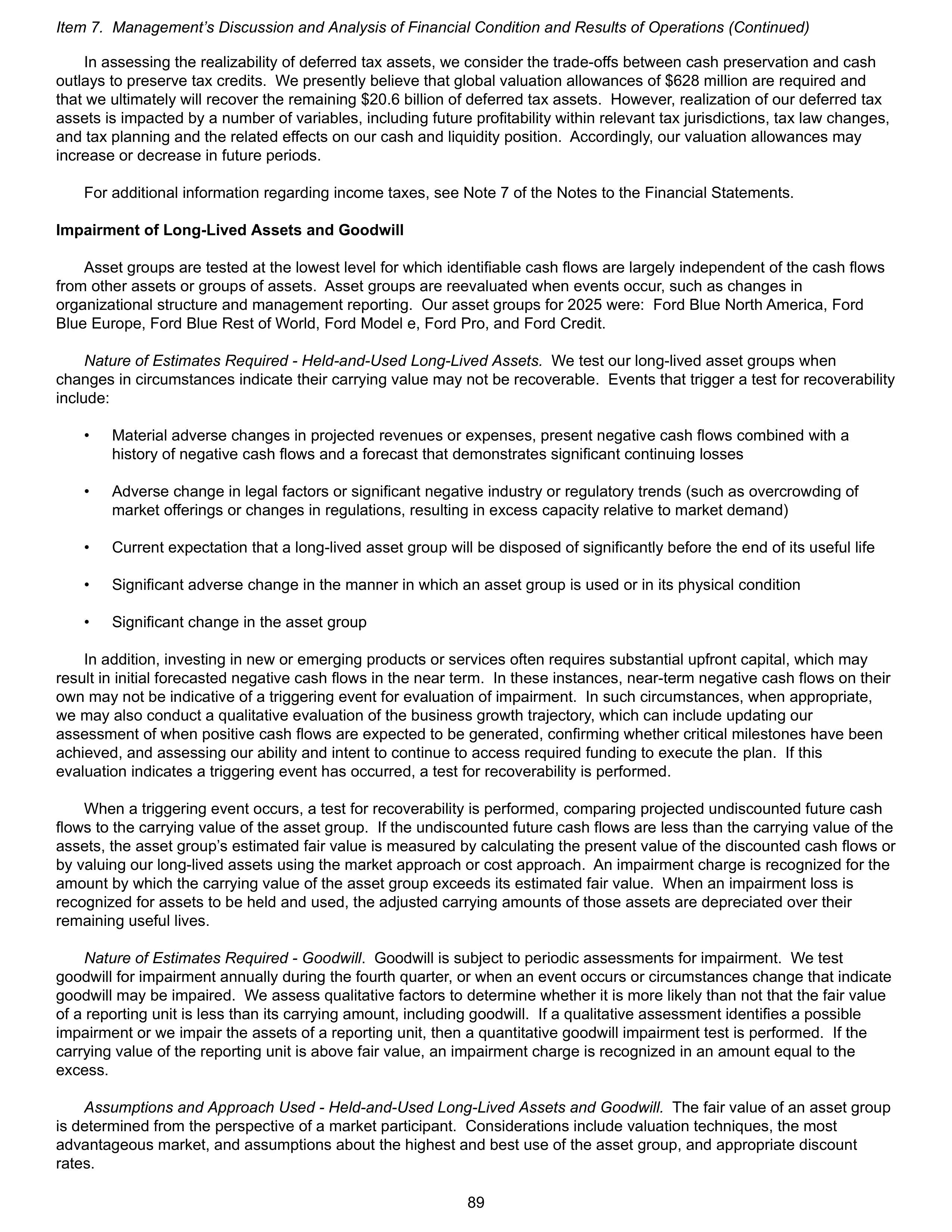 Ford Annual Report — page 95