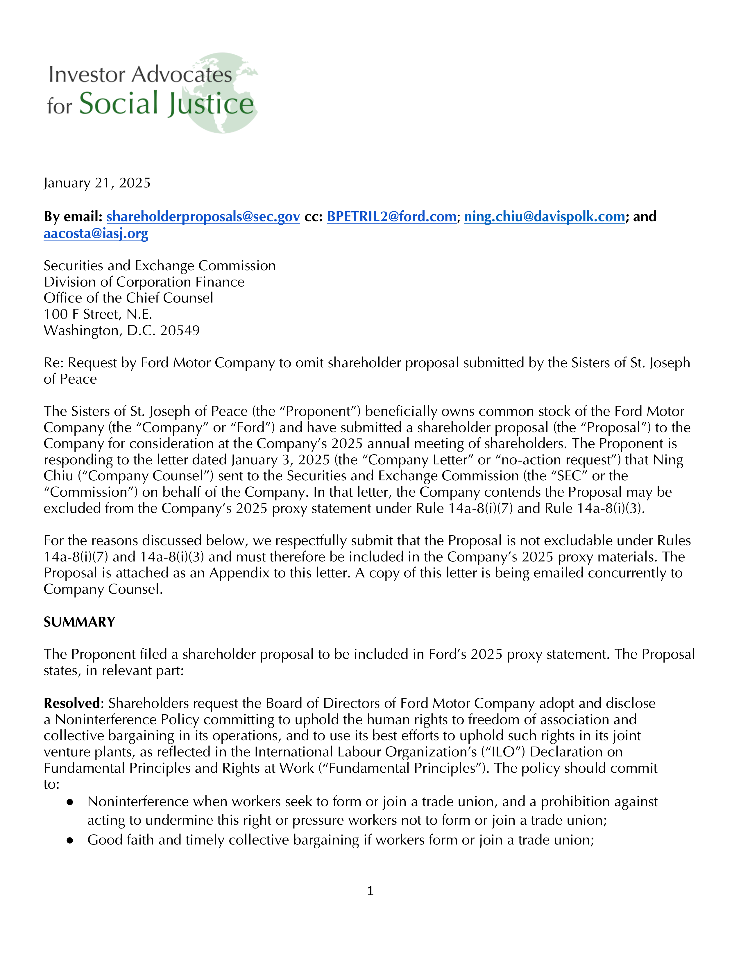 Ford Motor Proposal  — page 11