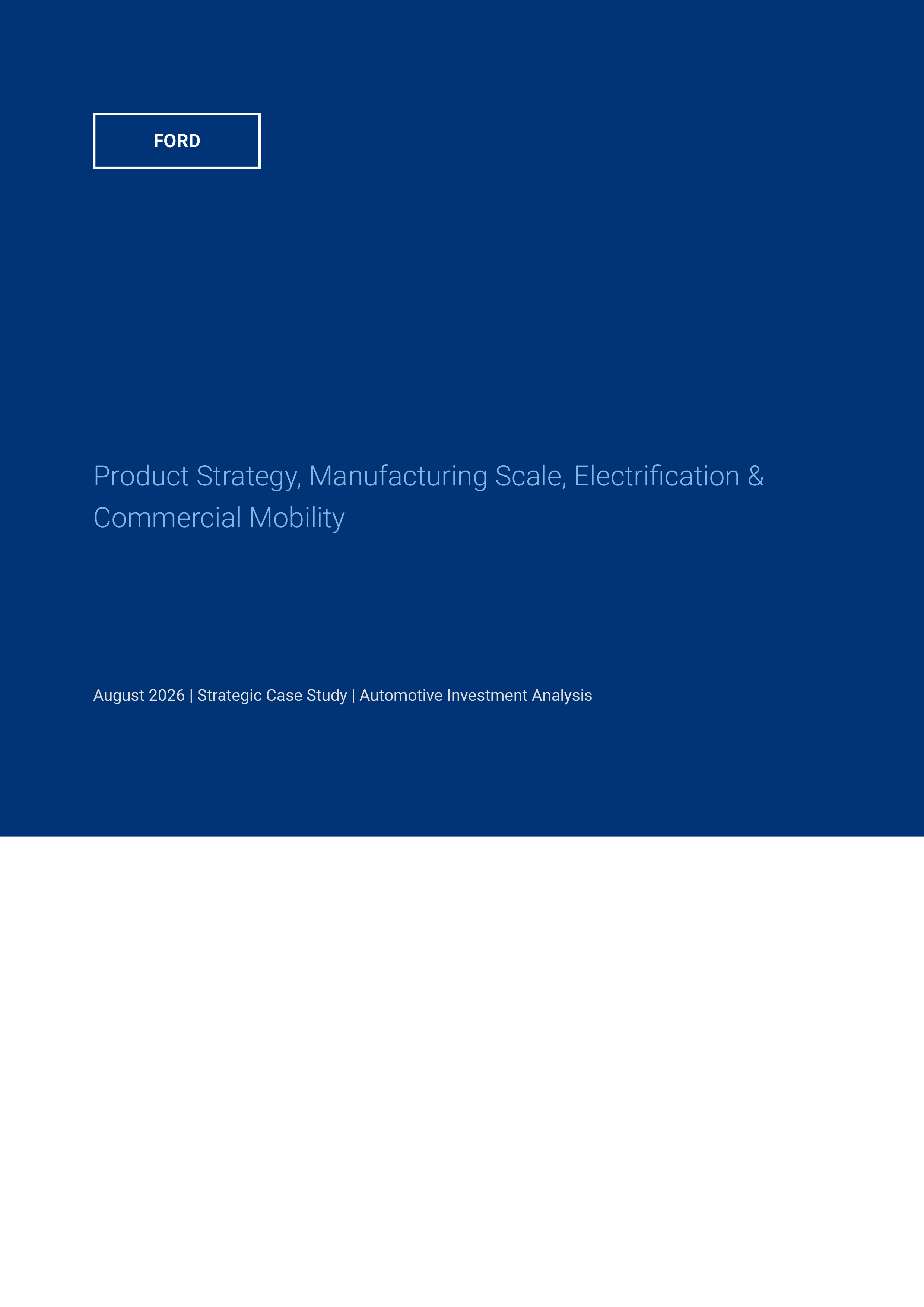 Ford F-Series & Ford Blue Automotive Portfolio — page 1