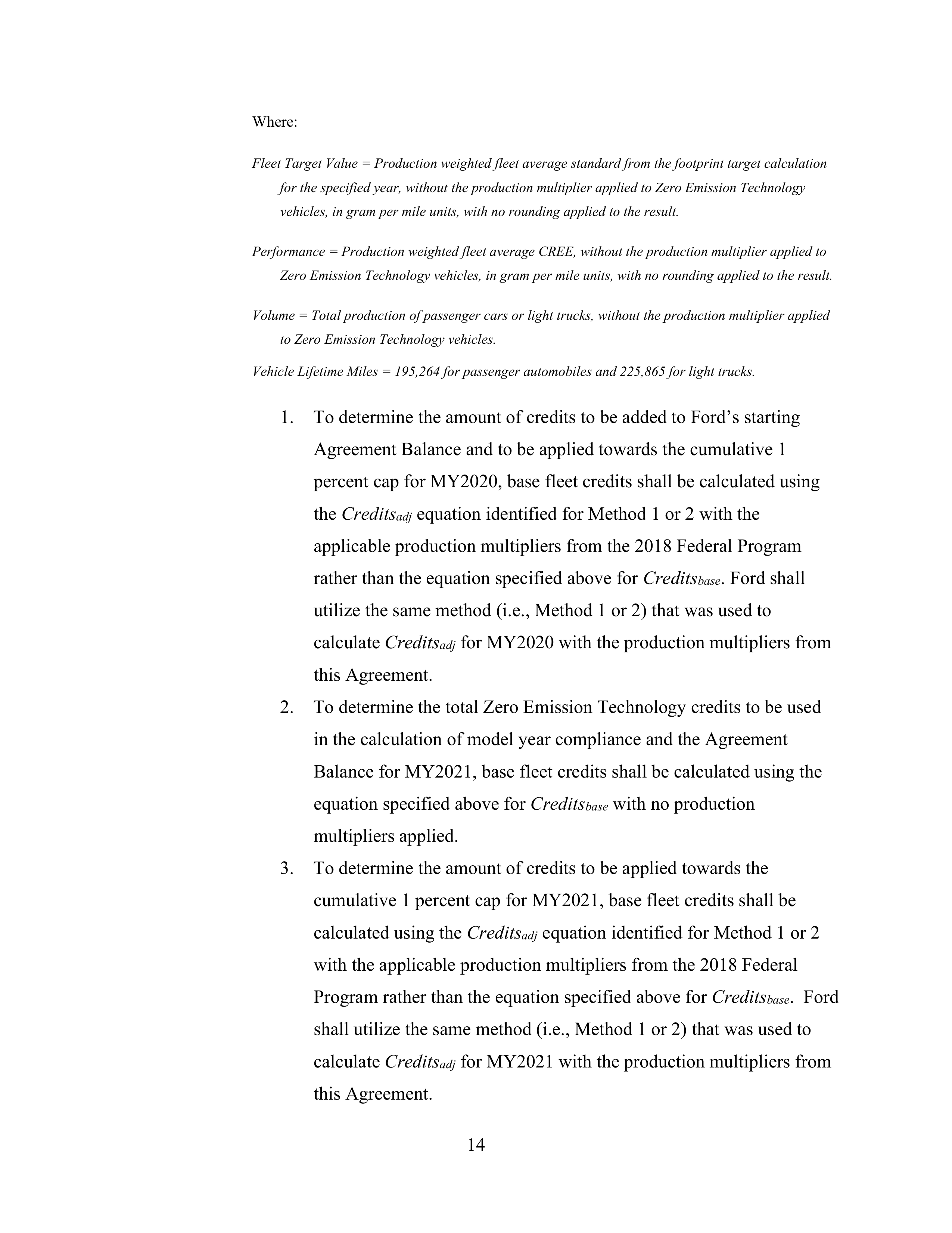 Ford Framework Agreement — page 14