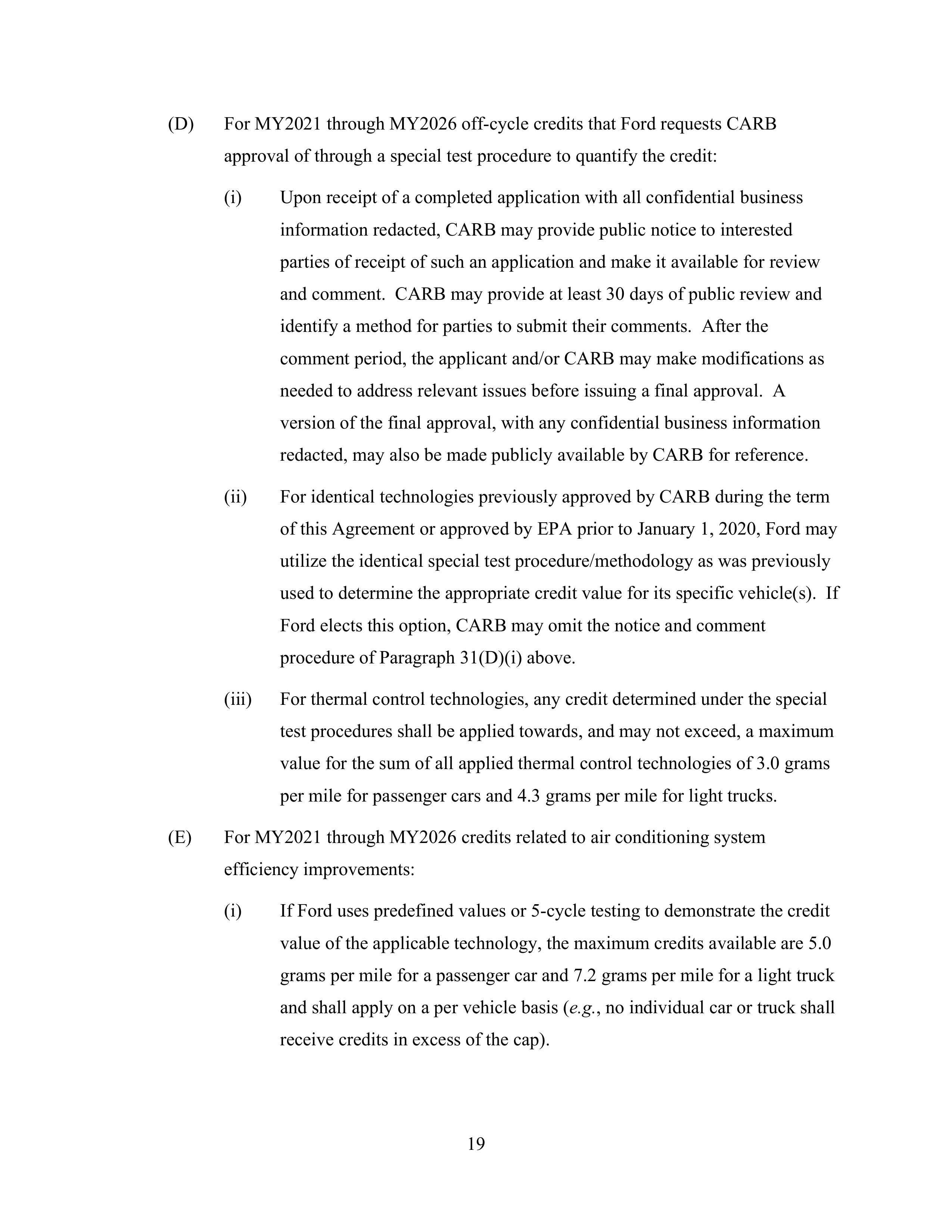Ford Framework Agreement — page 19