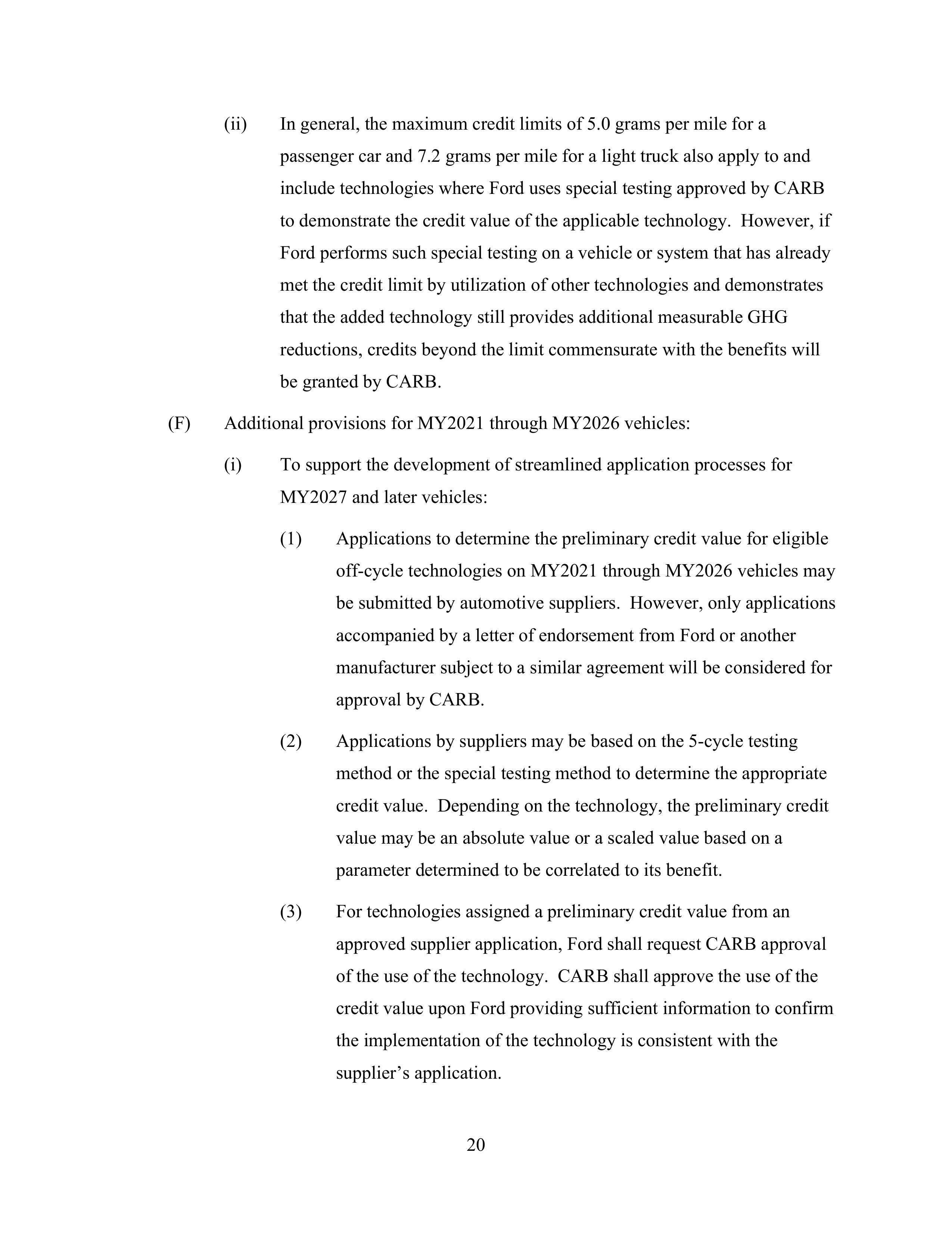 Ford Framework Agreement — page 20
