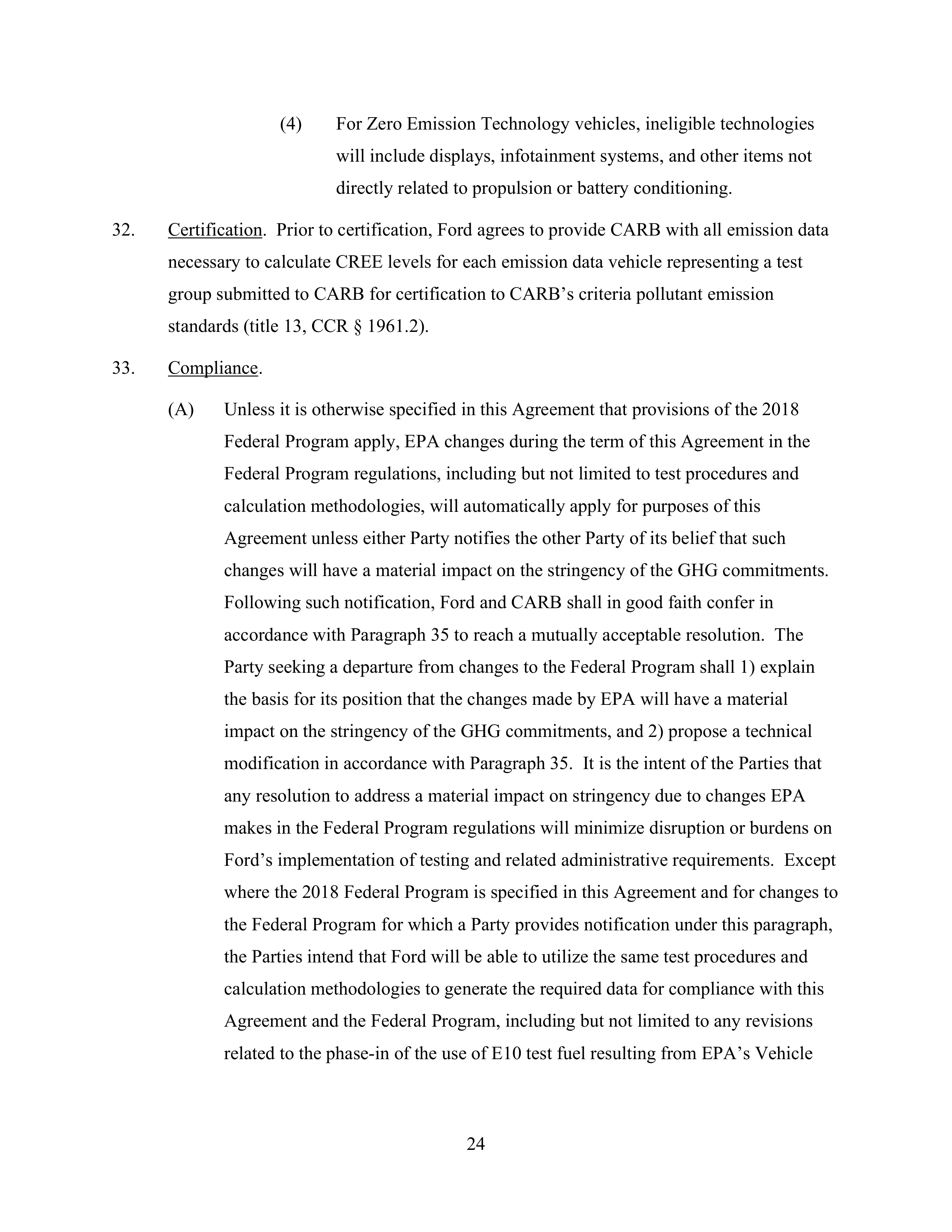 Ford Framework Agreement — page 24