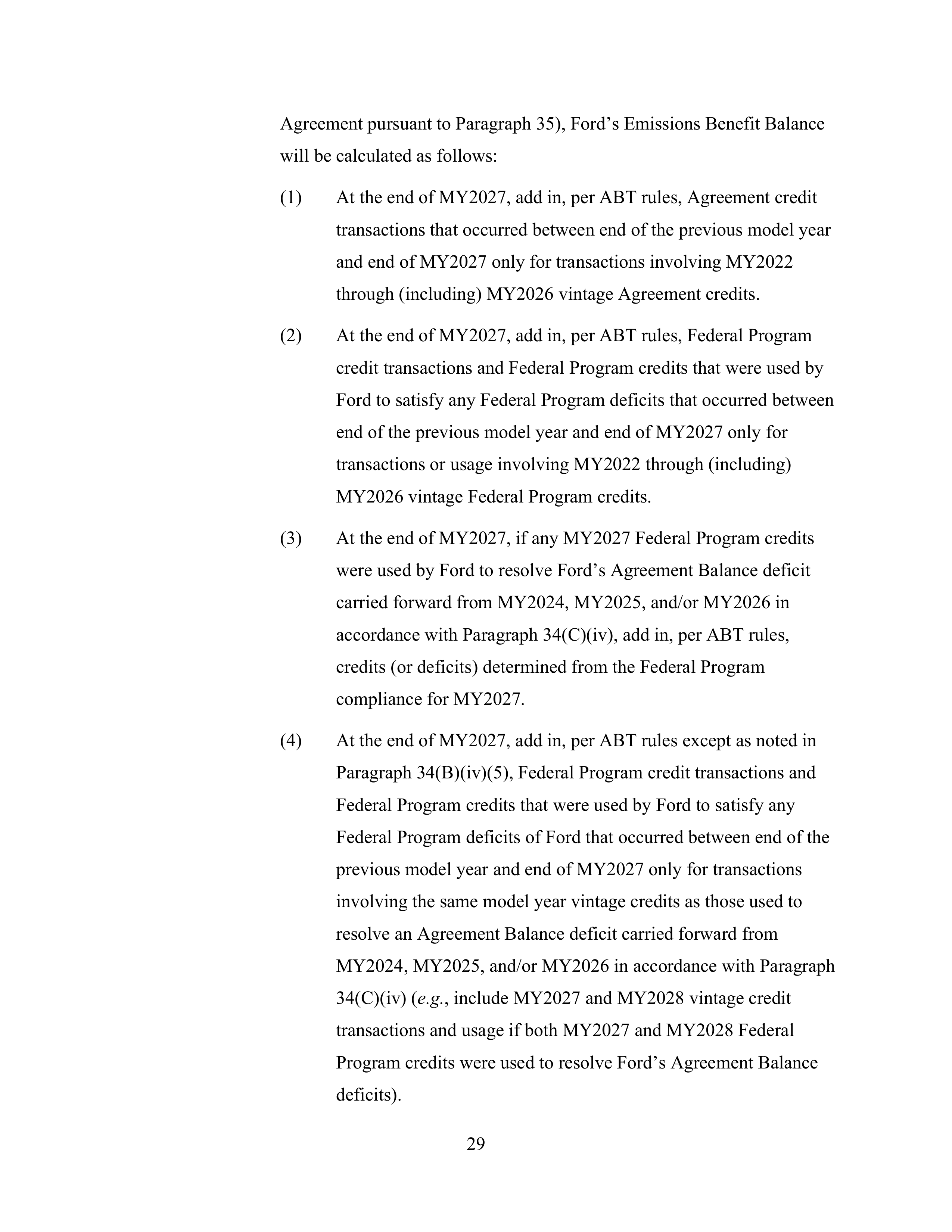 Ford Framework Agreement — page 29