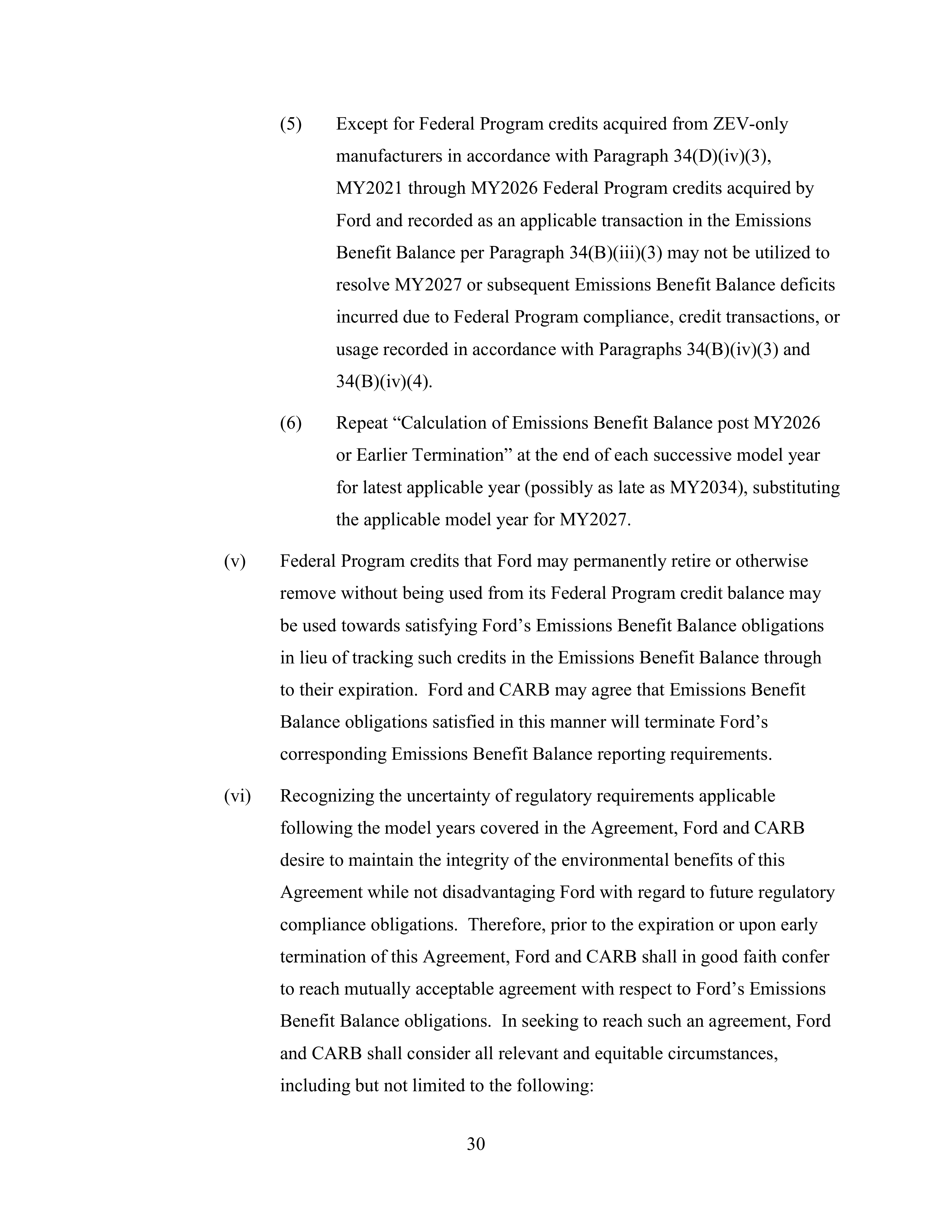 Ford Framework Agreement — page 30