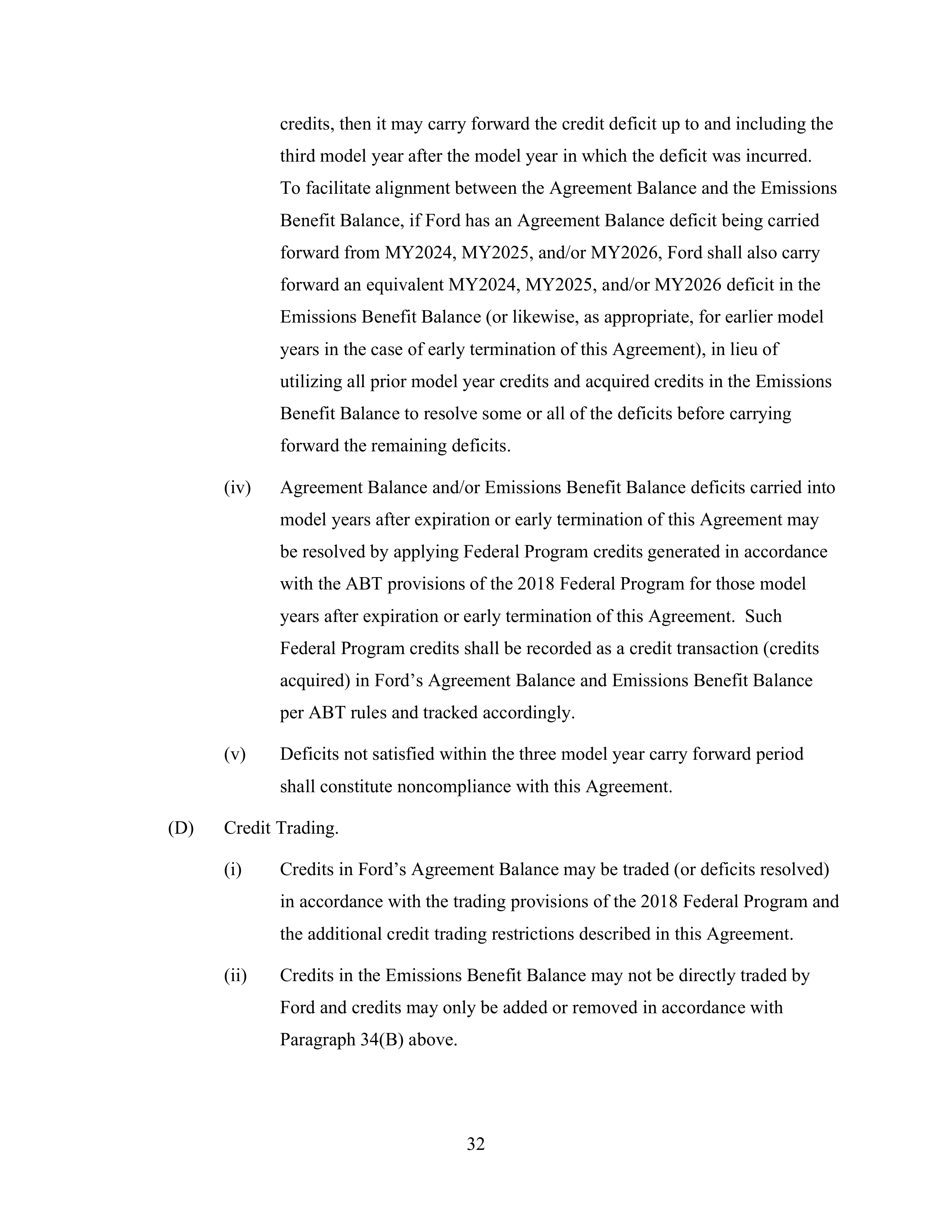 Ford Framework Agreement — page 32