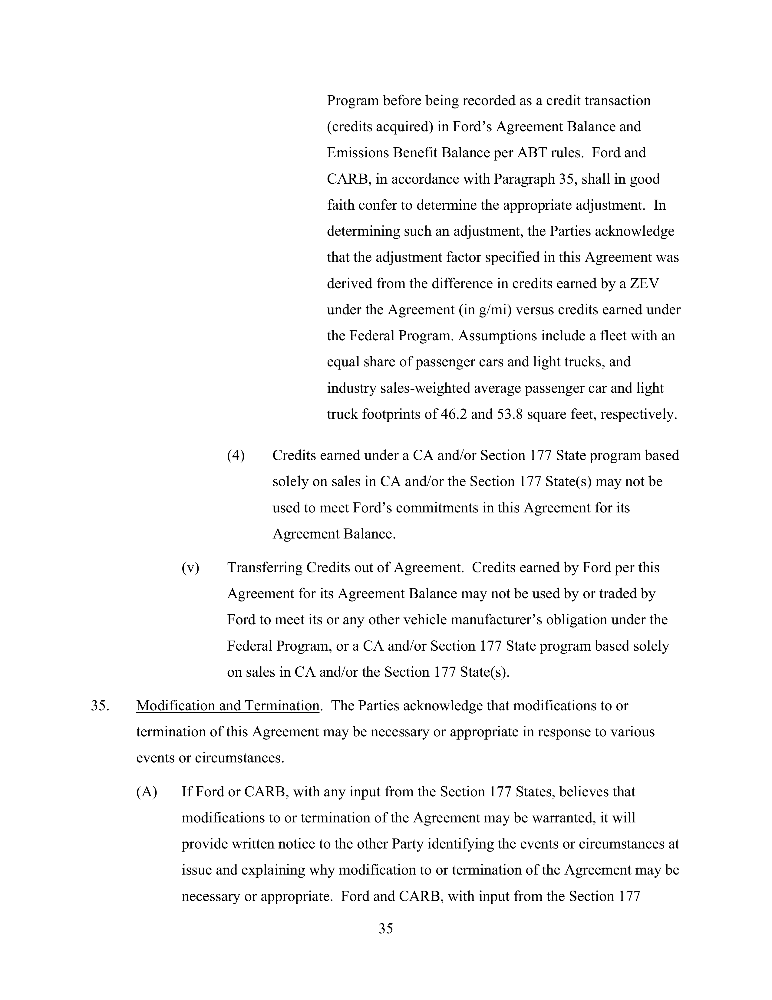 Ford Framework Agreement — page 35