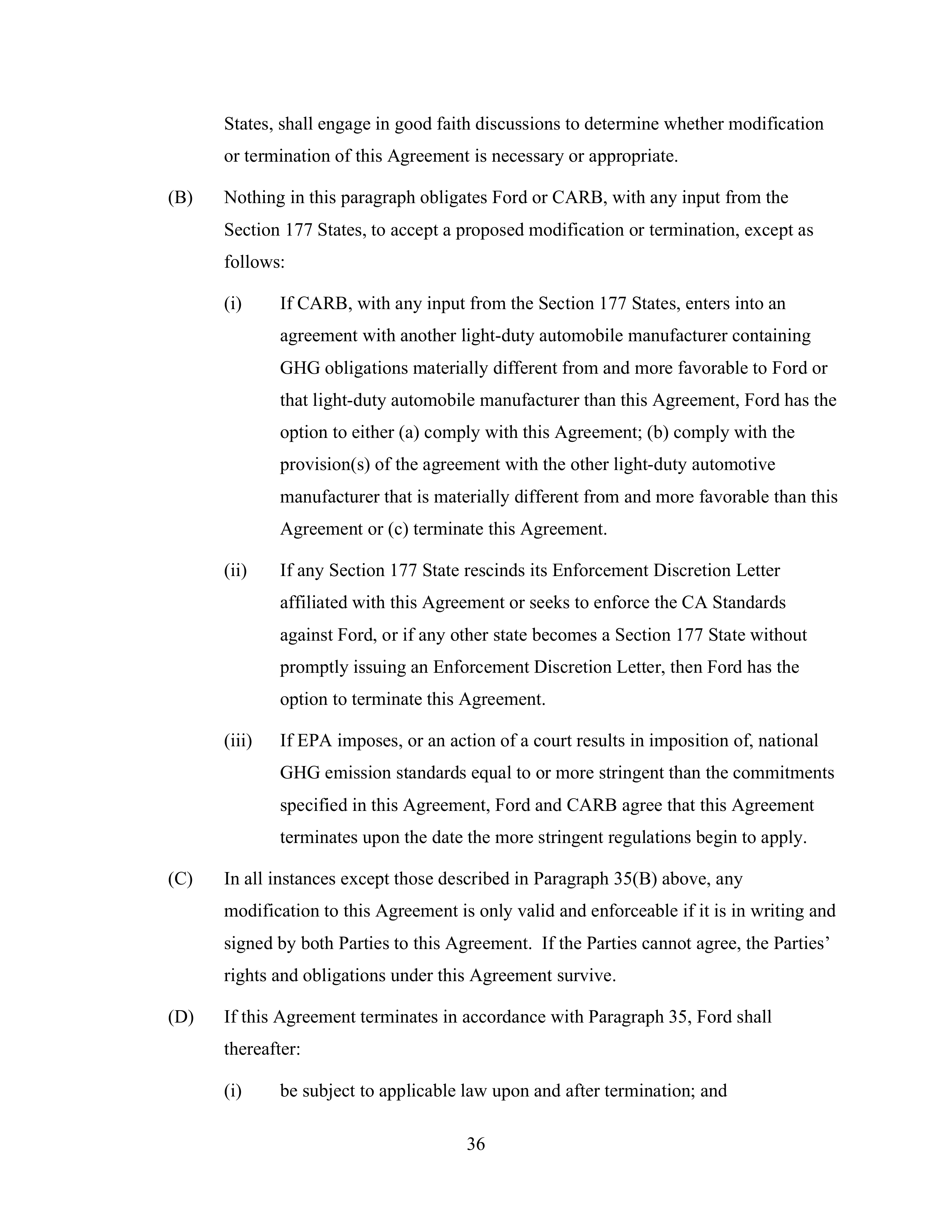 Ford Framework Agreement — page 36