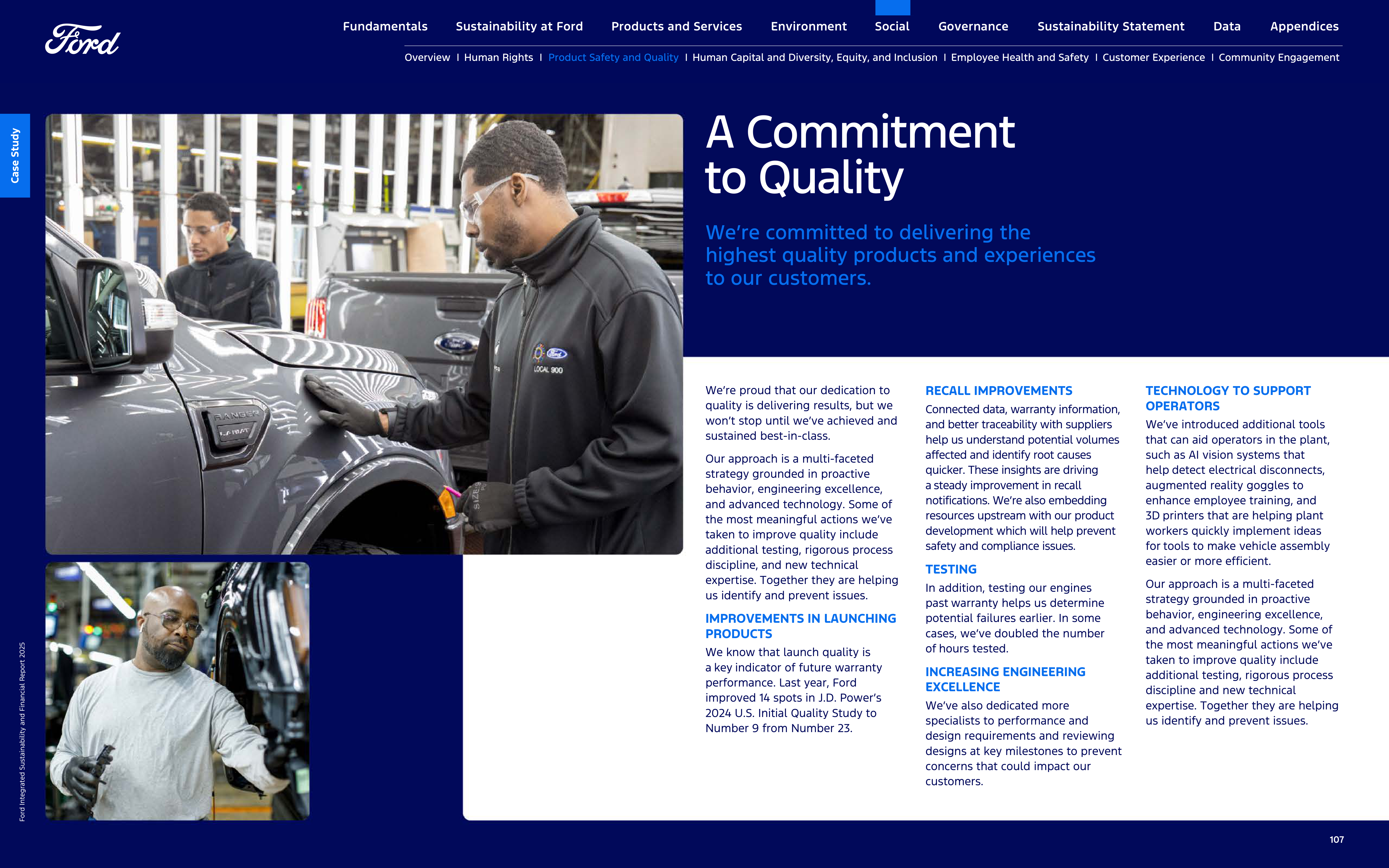 Ford Integrated Sustainability and Financial Report — page 107