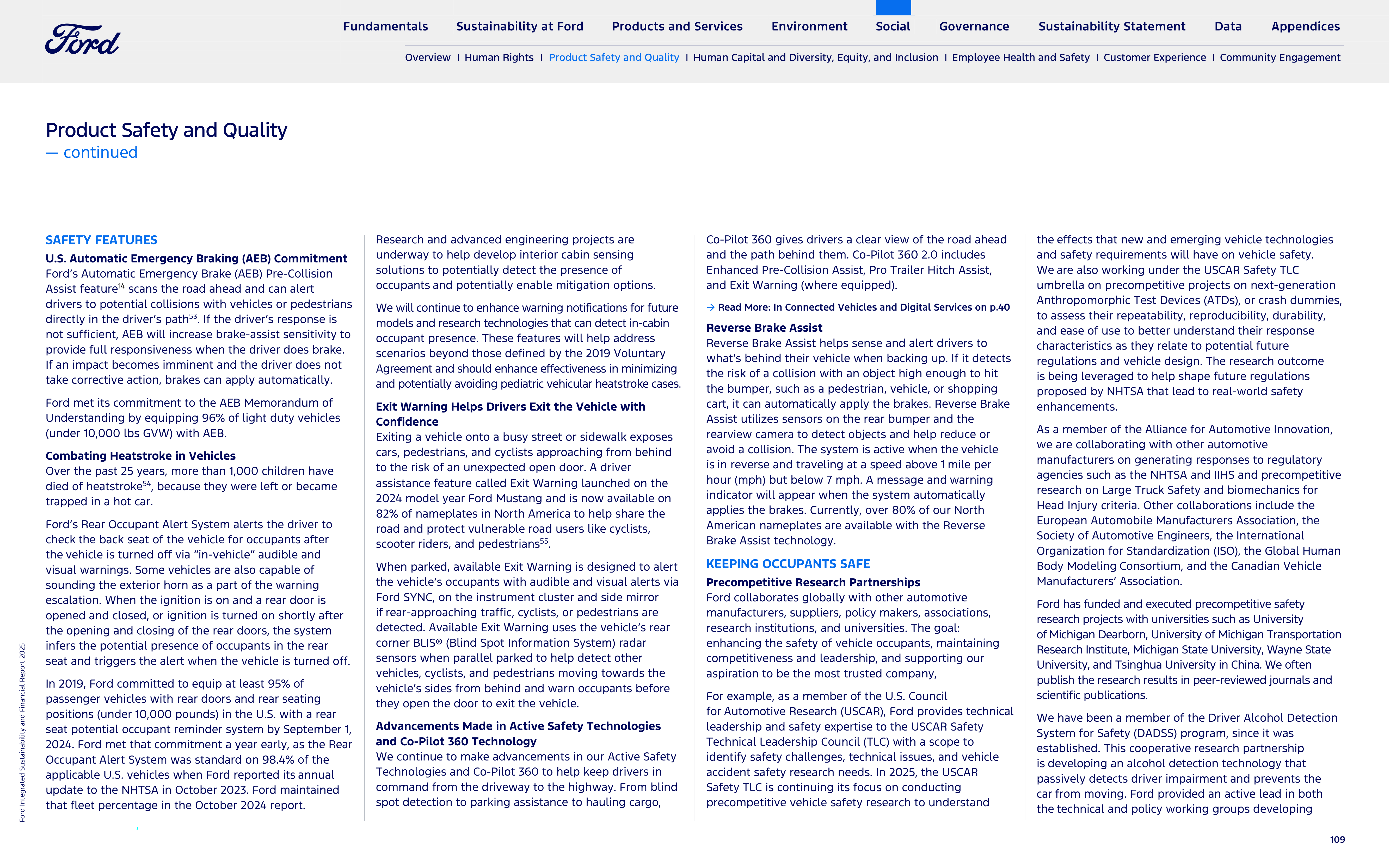 Ford Integrated Sustainability and Financial Report — page 109
