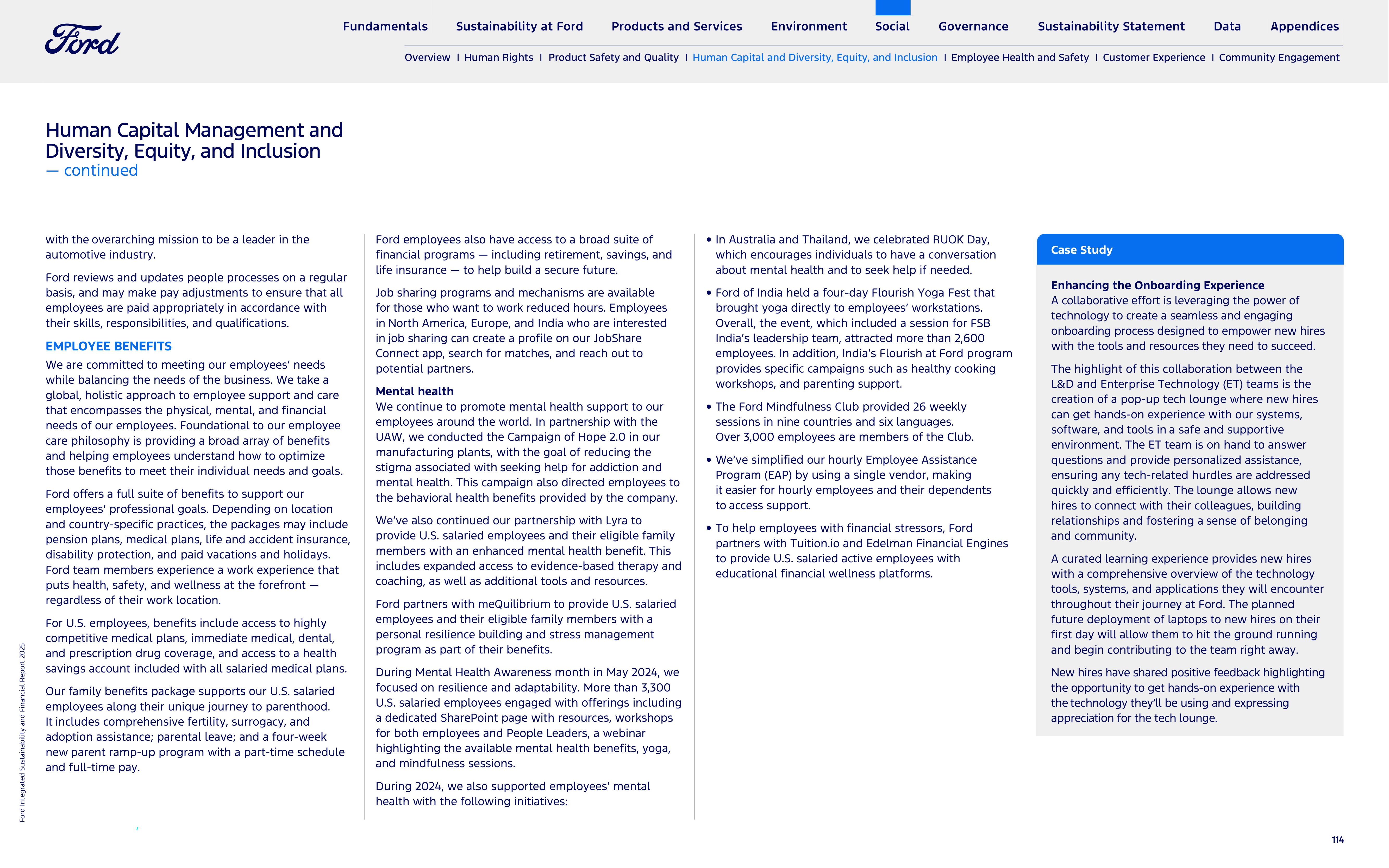 Ford Integrated Sustainability and Financial Report — page 114