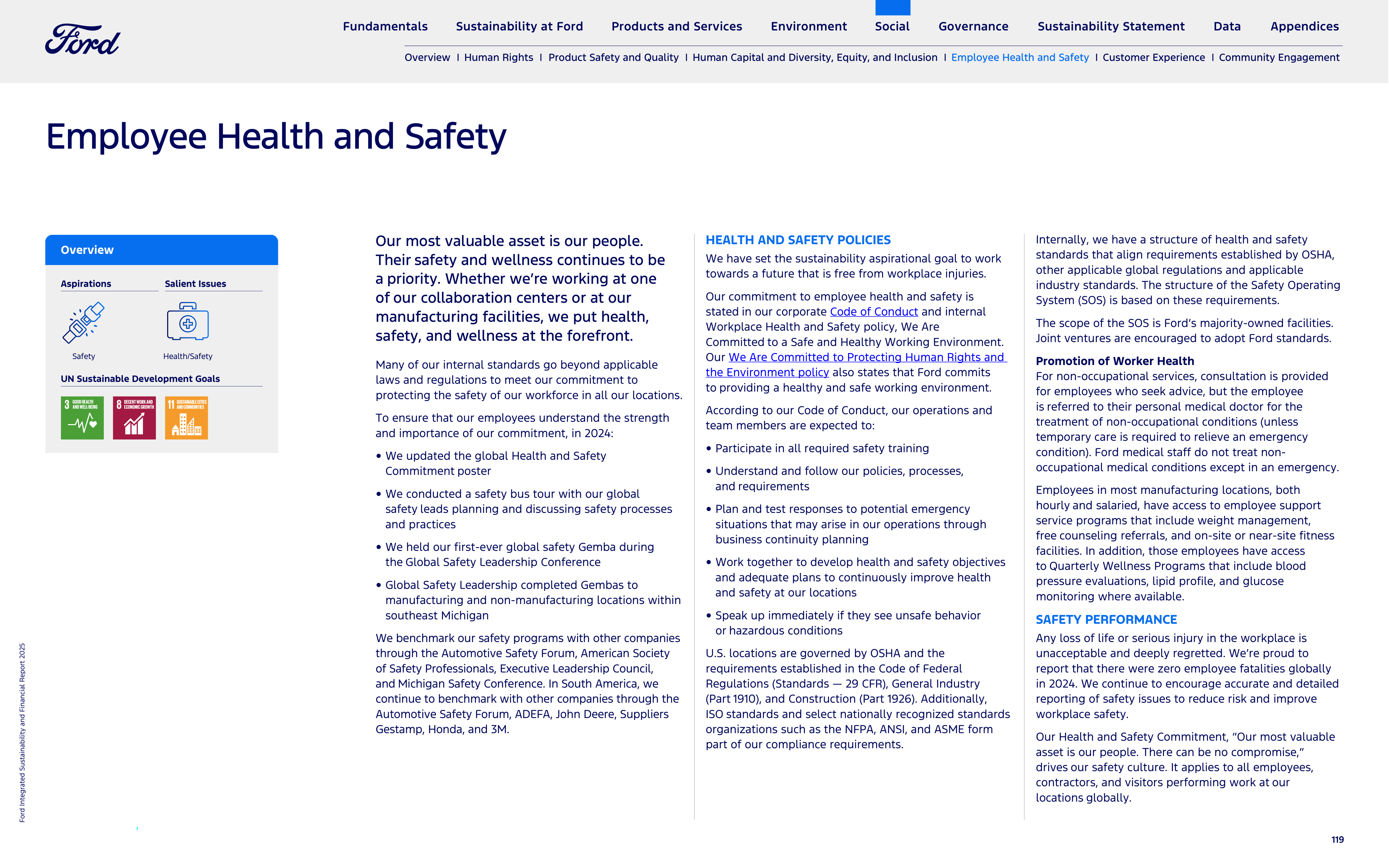Ford Integrated Sustainability and Financial Report — page 119