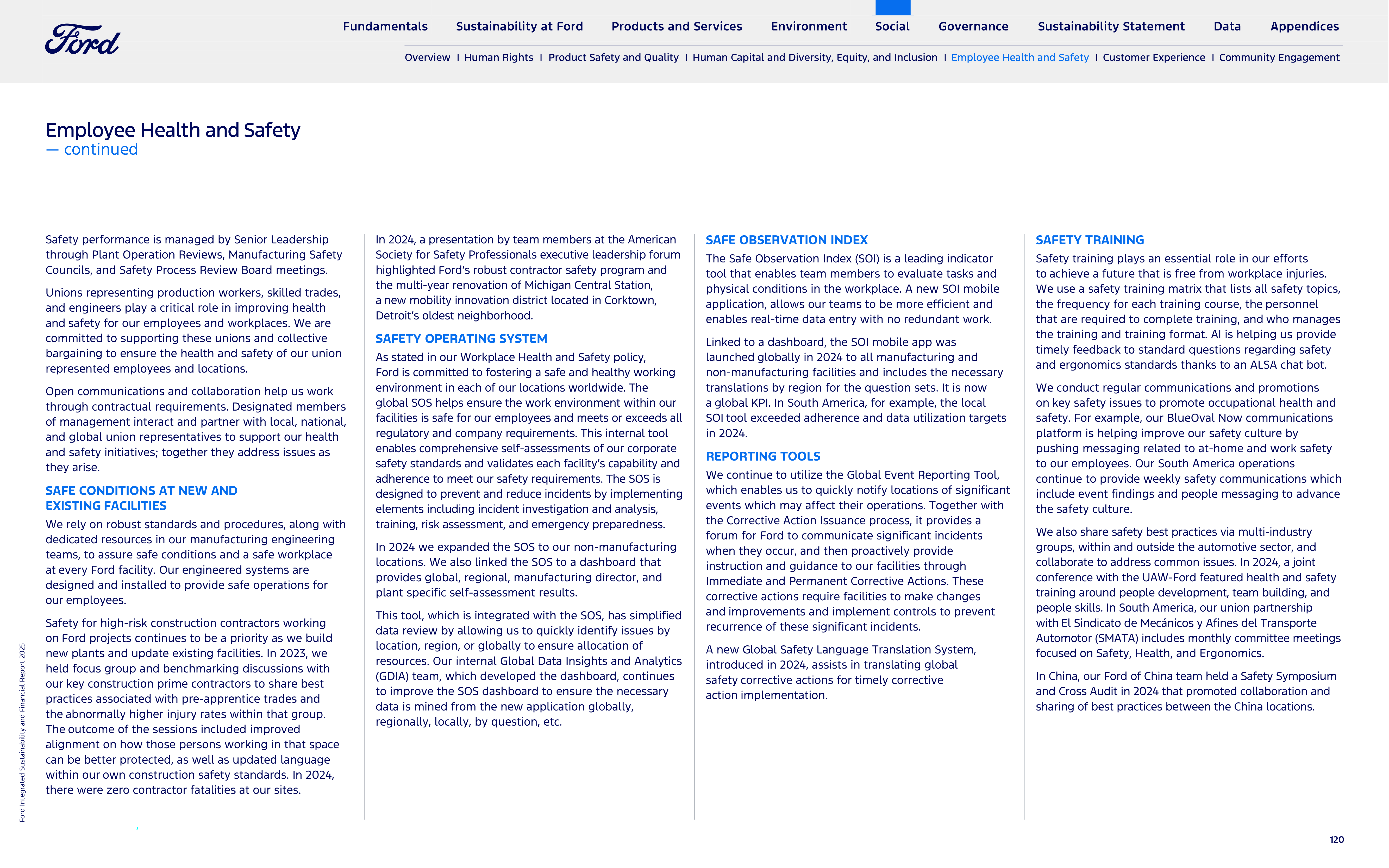 Ford Integrated Sustainability and Financial Report — page 120