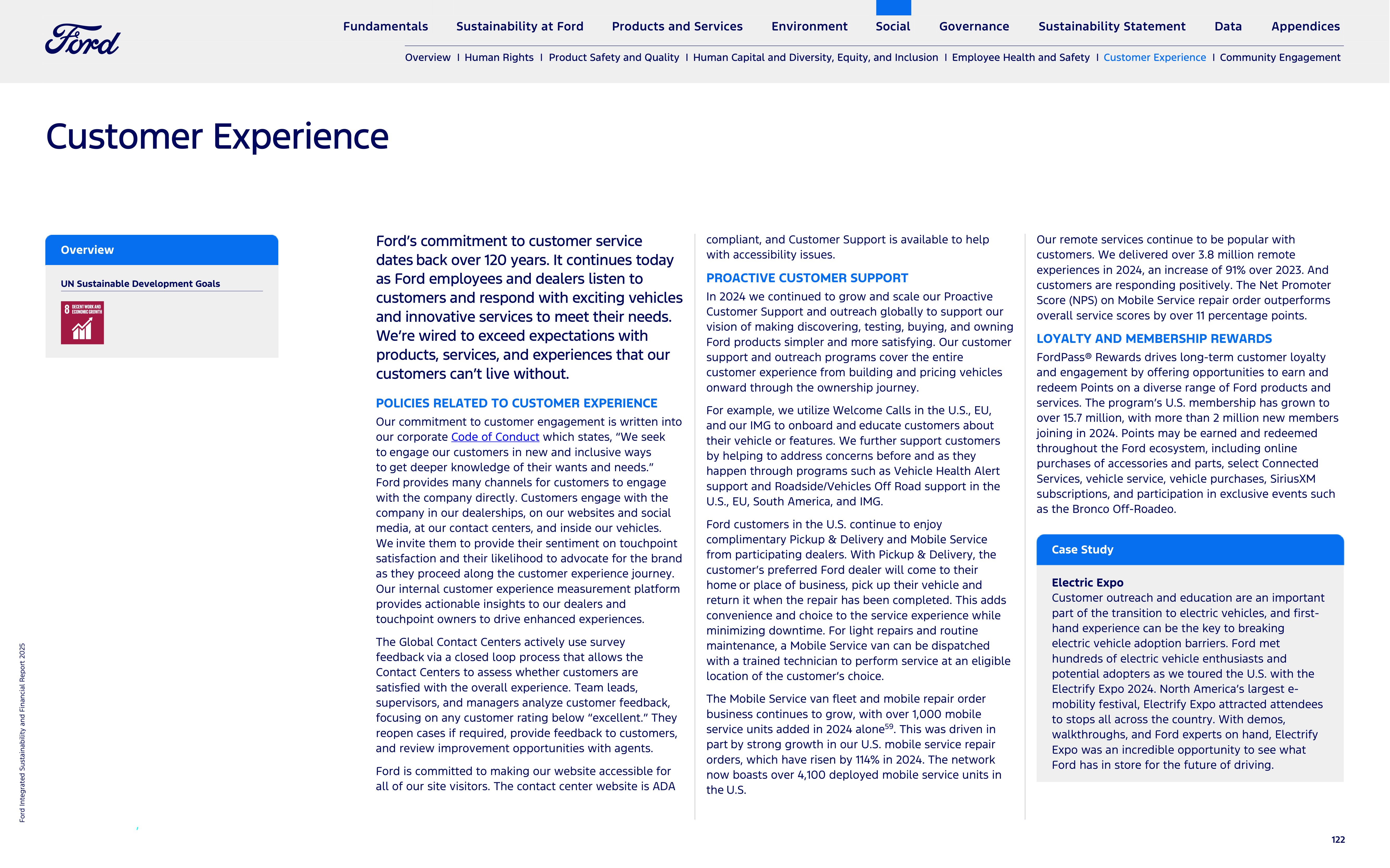 Ford Integrated Sustainability and Financial Report — page 122
