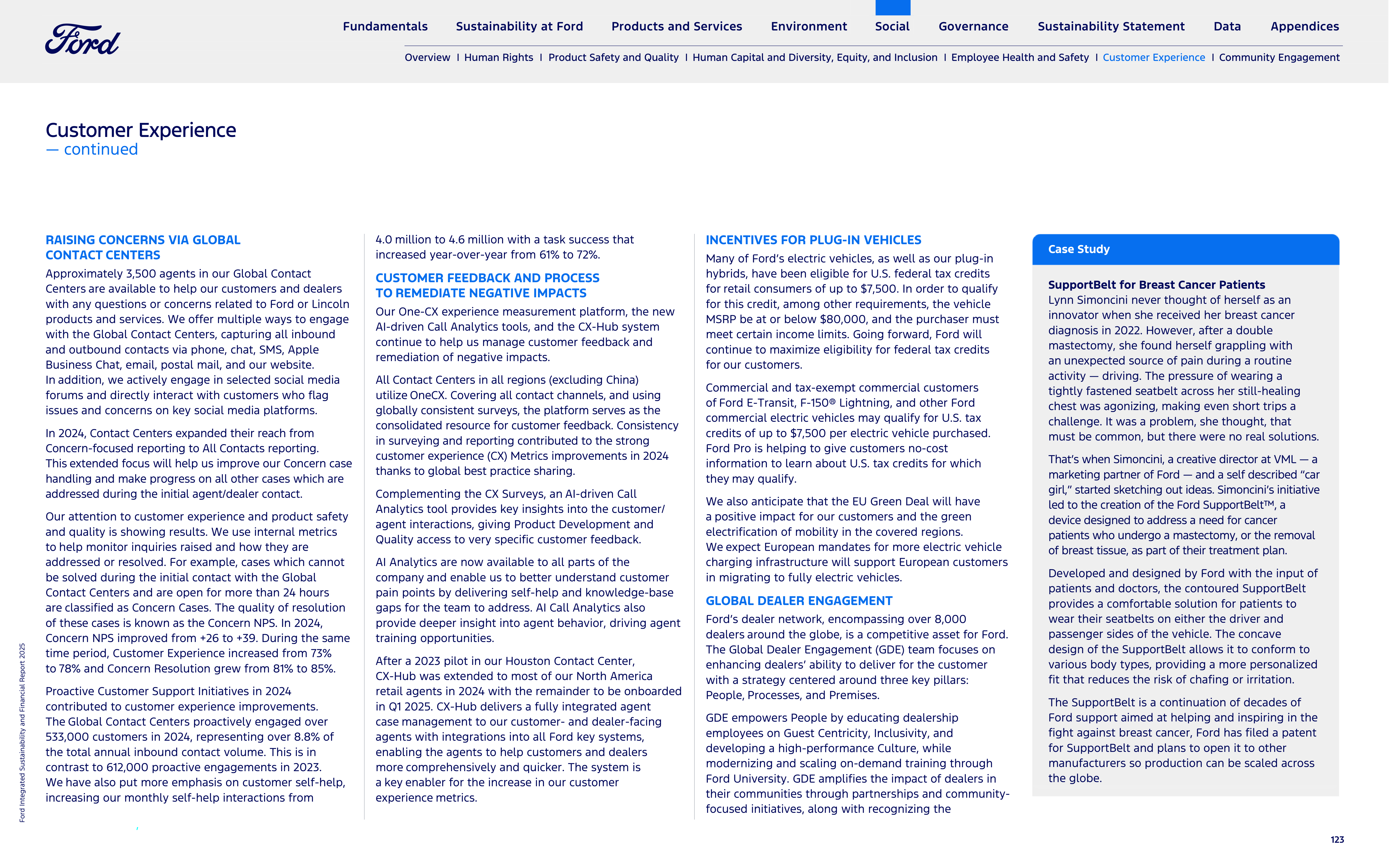 Ford Integrated Sustainability and Financial Report — page 123