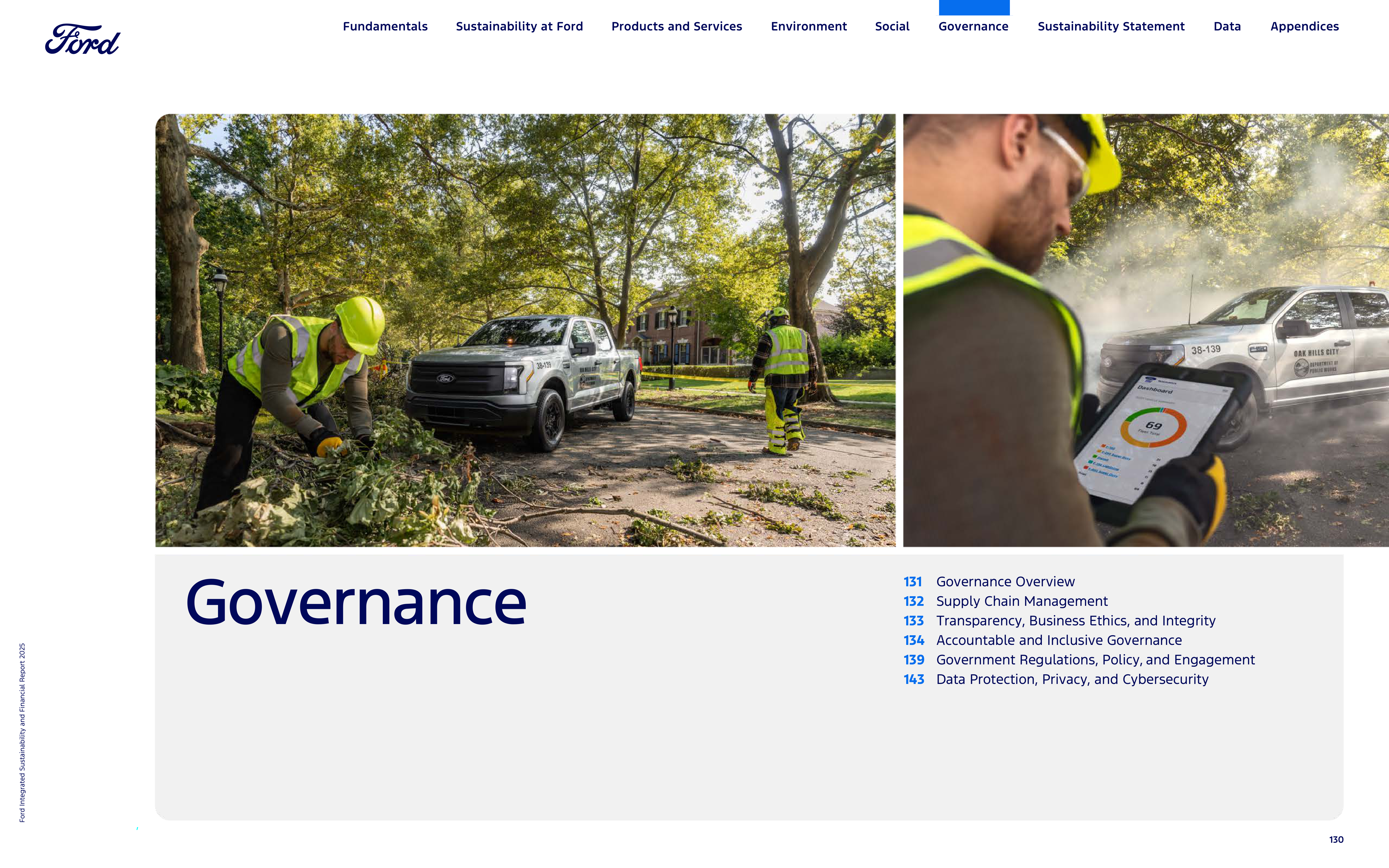 Ford Integrated Sustainability and Financial Report — page 130