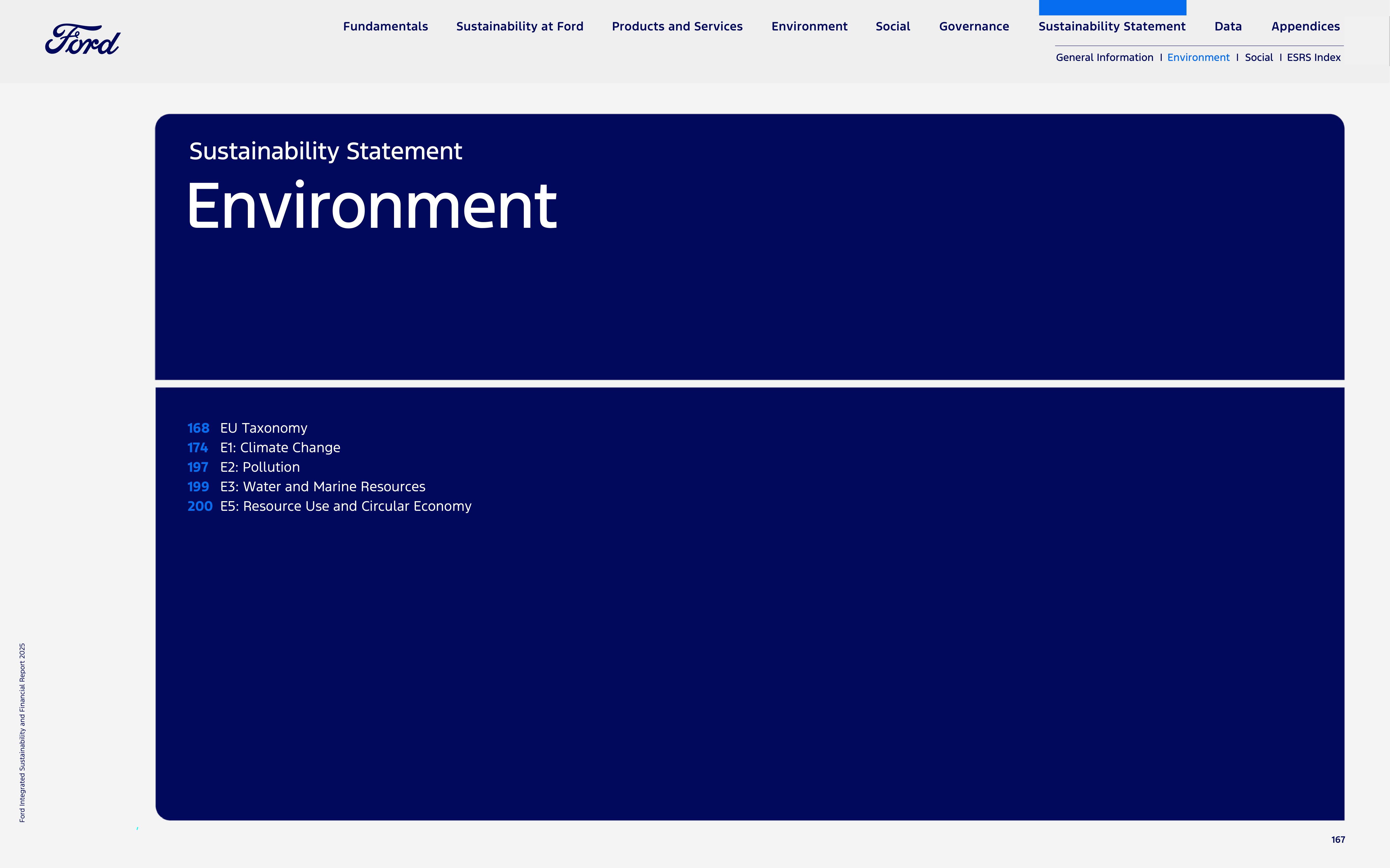 Ford Integrated Sustainability and Financial Report — page 167