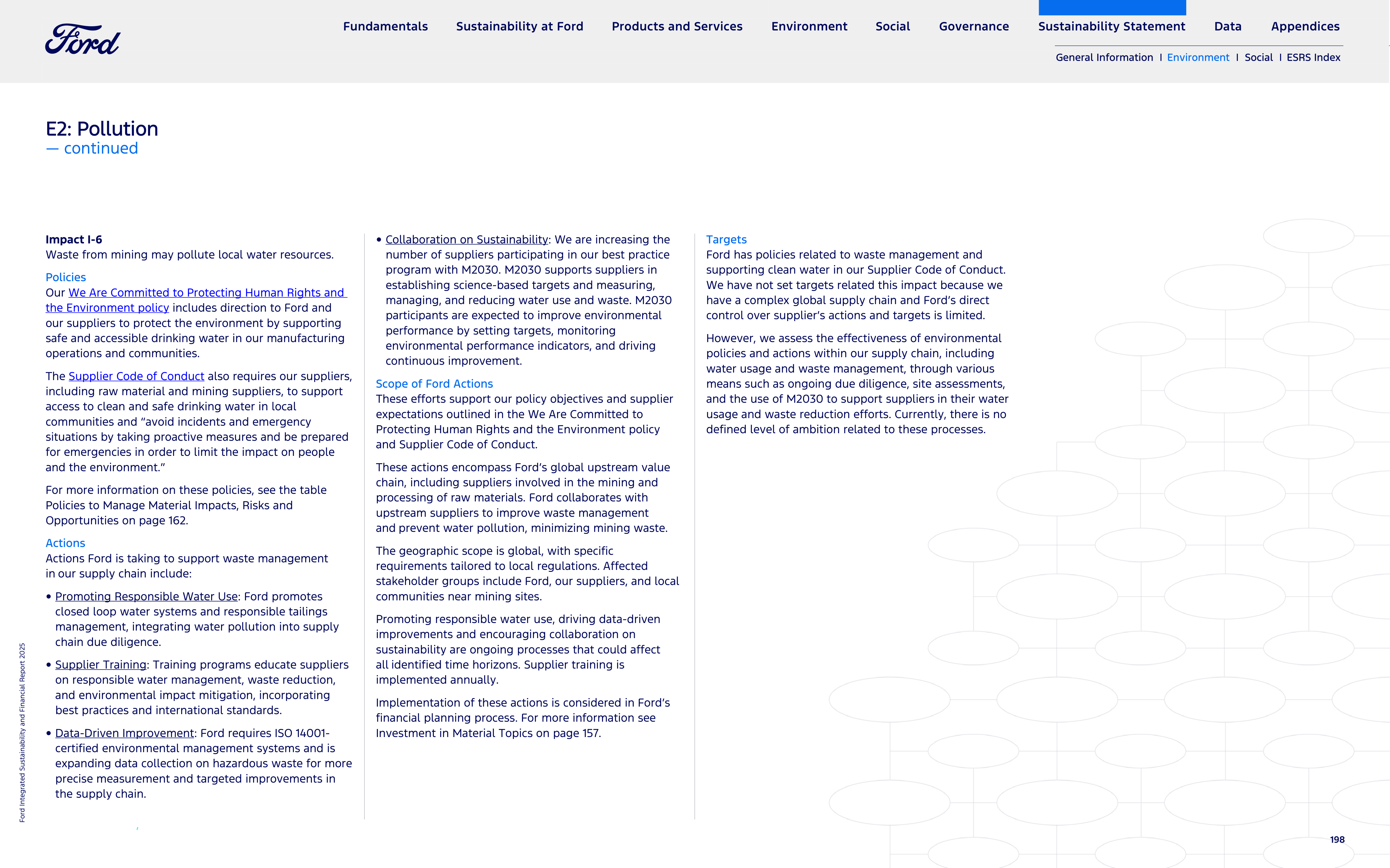 Ford Integrated Sustainability and Financial Report — page 198