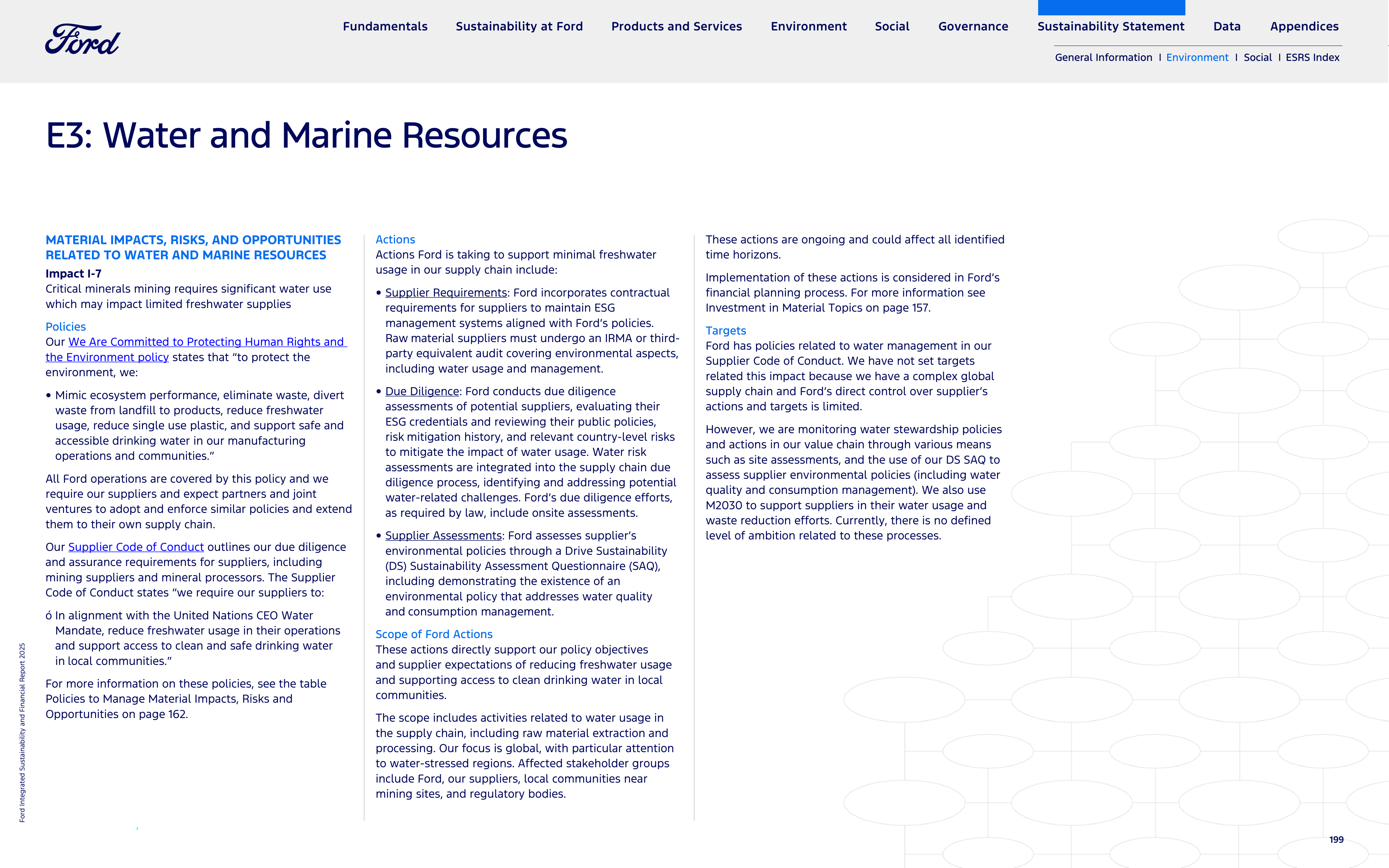 Ford Integrated Sustainability and Financial Report — page 199