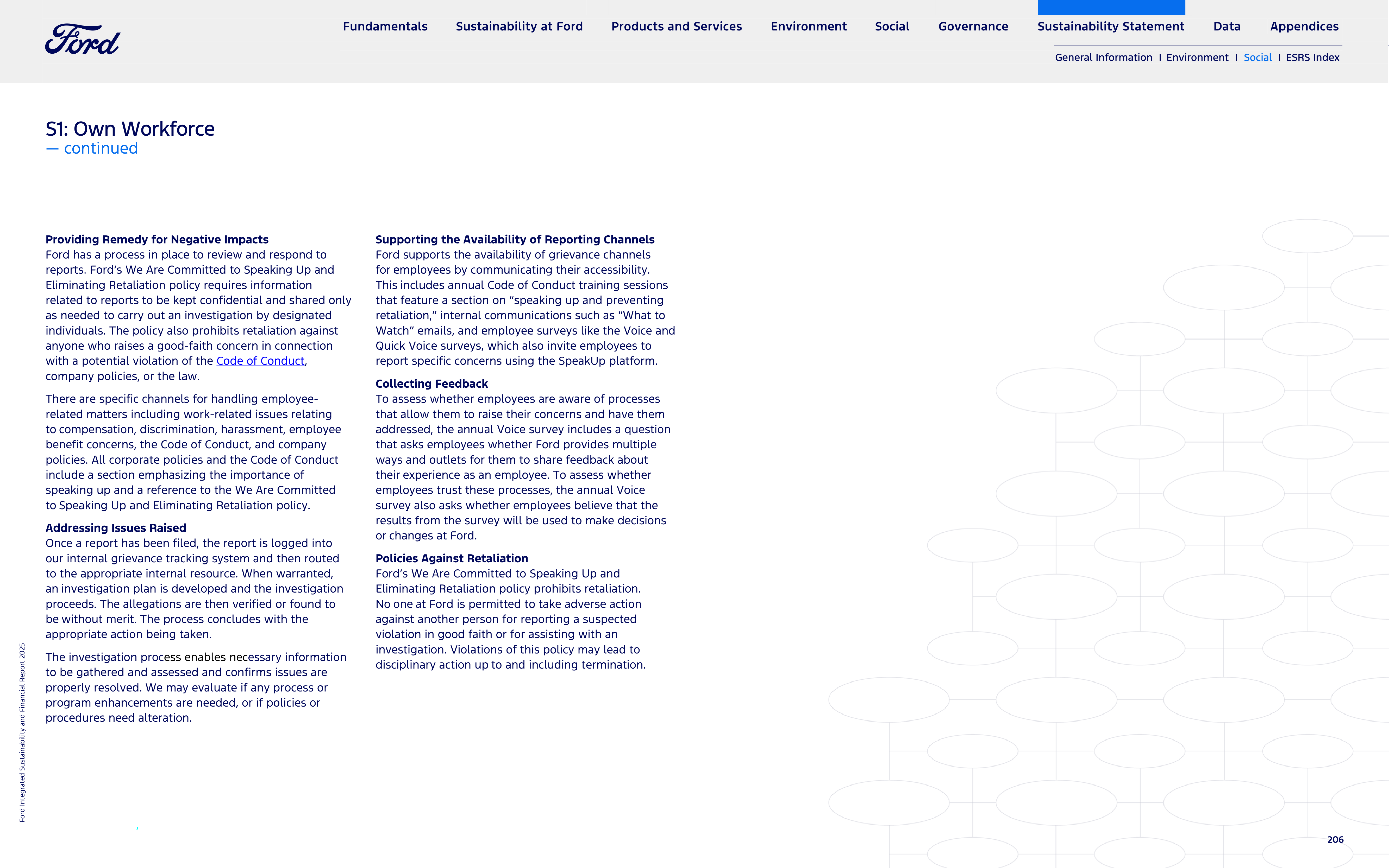 Ford Integrated Sustainability and Financial Report — page 206