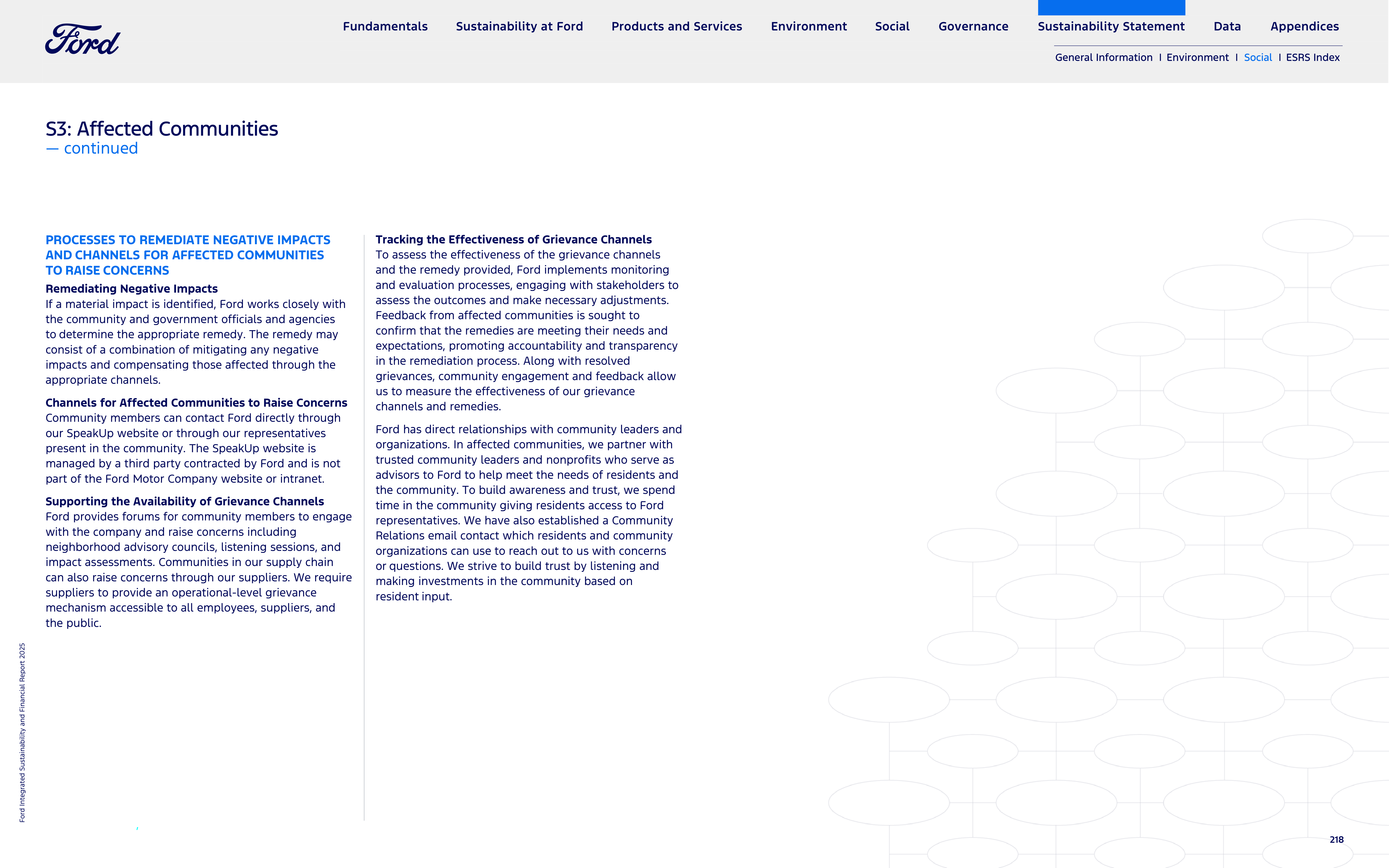 Ford Integrated Sustainability and Financial Report — page 218