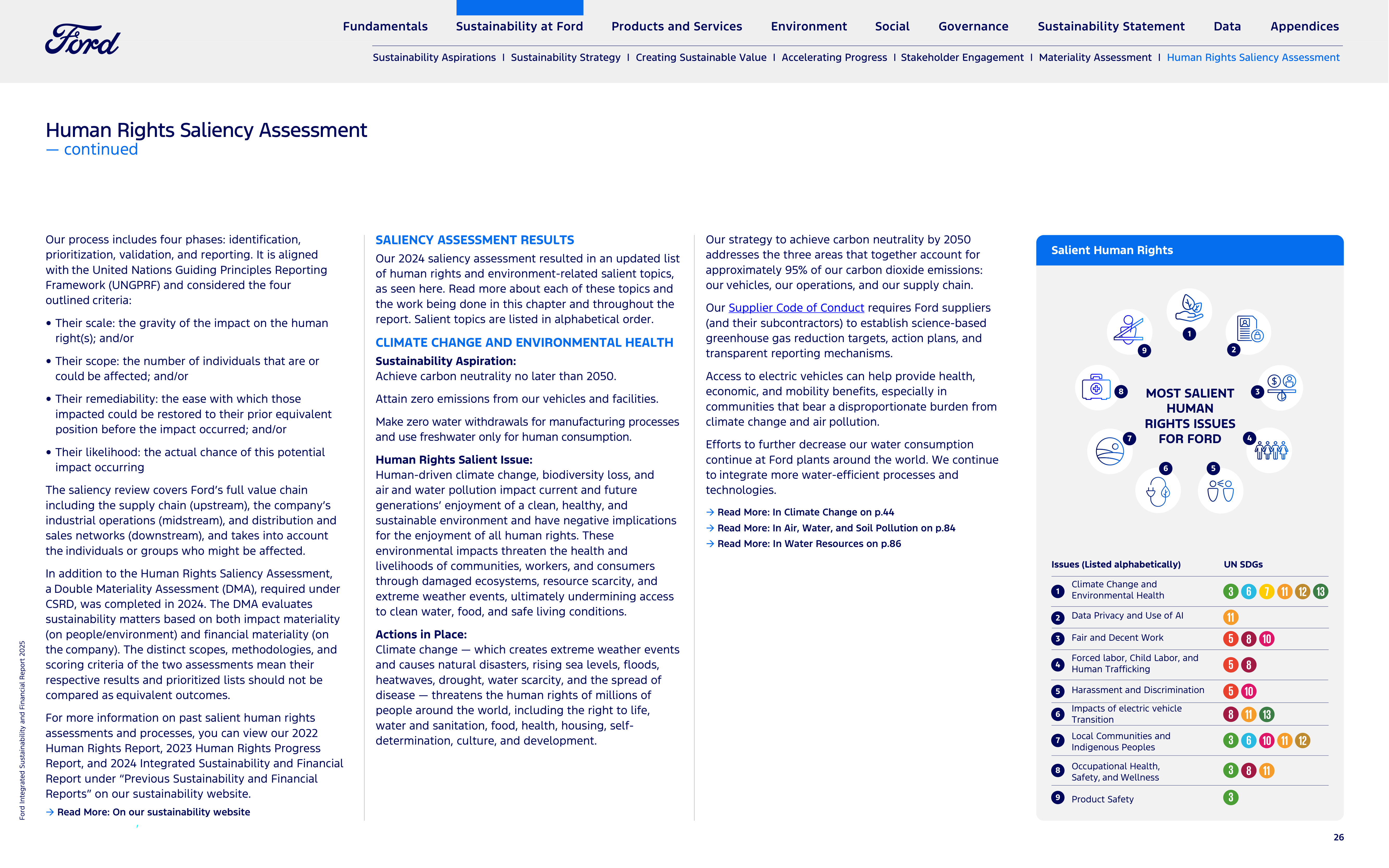 Ford Integrated Sustainability and Financial Report — page 26