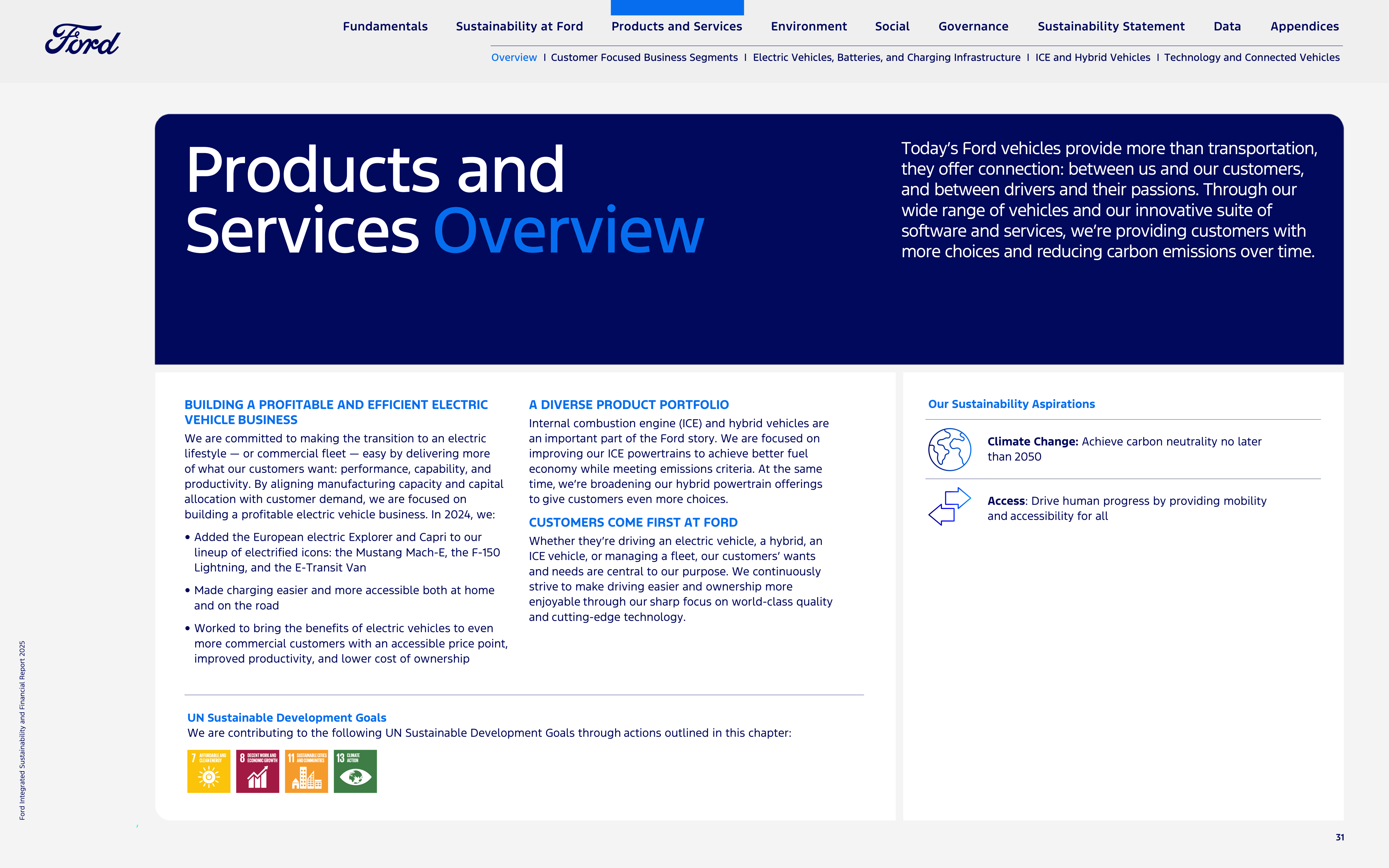 Ford Integrated Sustainability and Financial Report — page 31