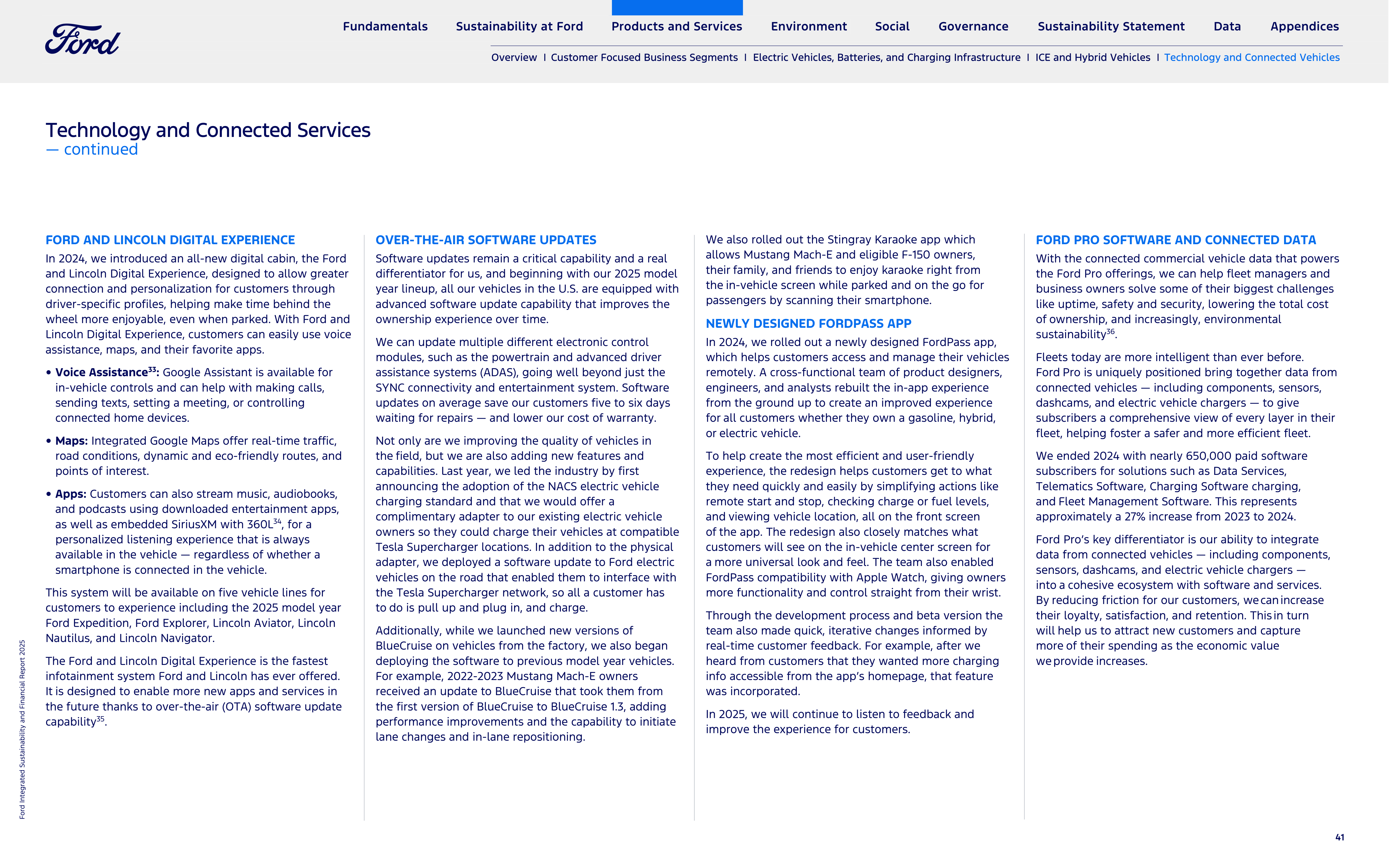 Ford Integrated Sustainability and Financial Report — page 41