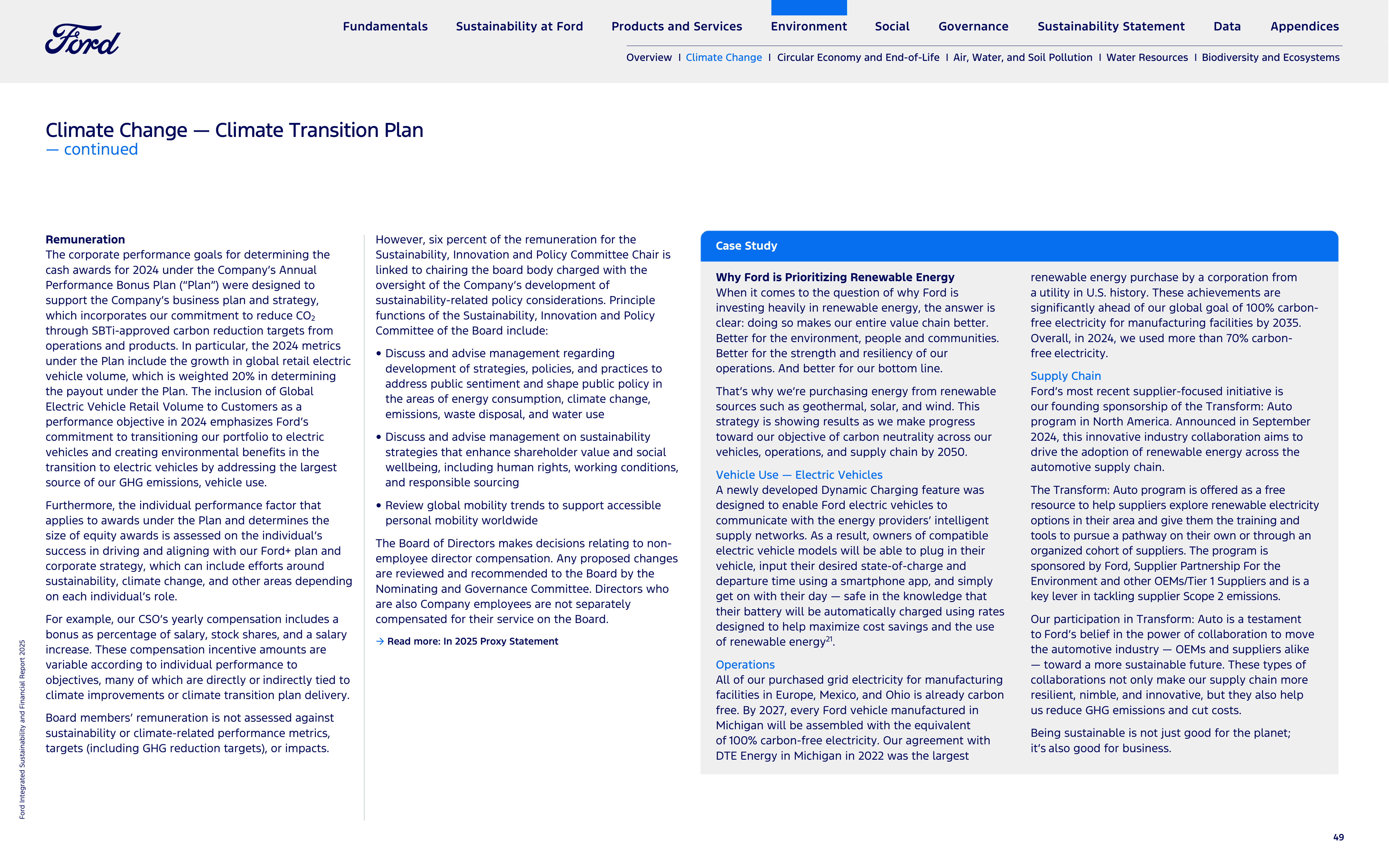 Ford Integrated Sustainability and Financial Report — page 49
