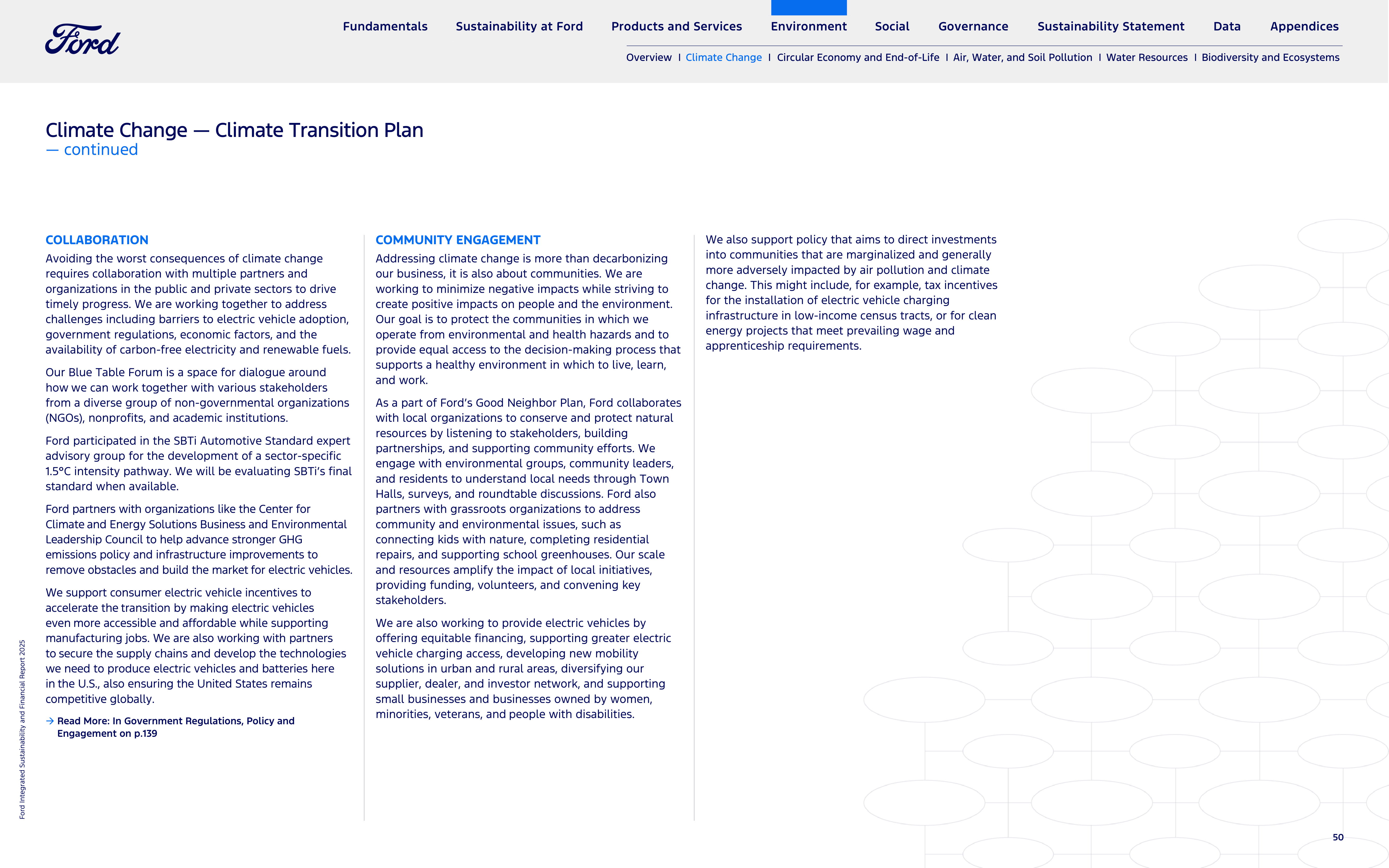 Ford Integrated Sustainability and Financial Report — page 50
