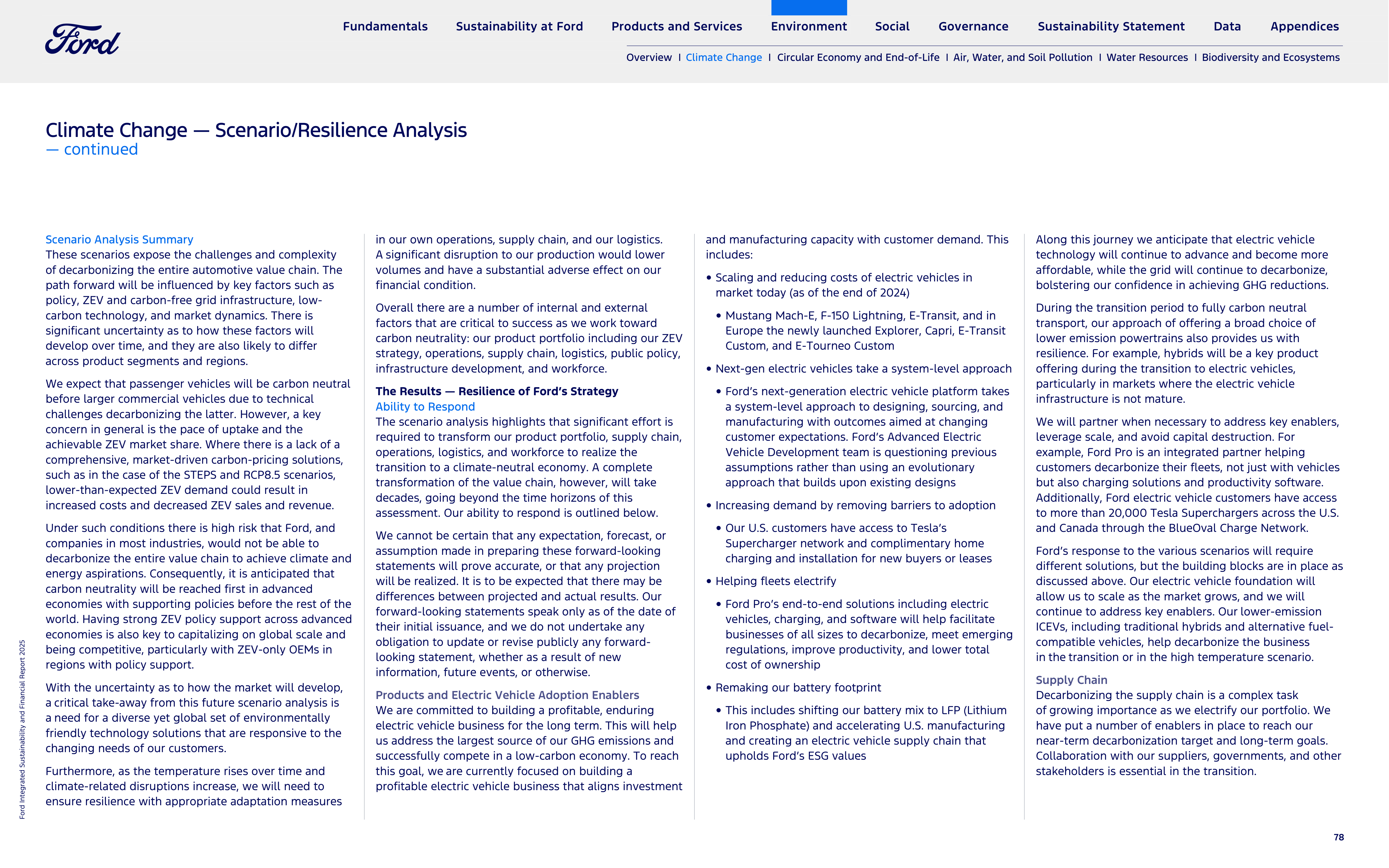 Ford Integrated Sustainability and Financial Report — page 78