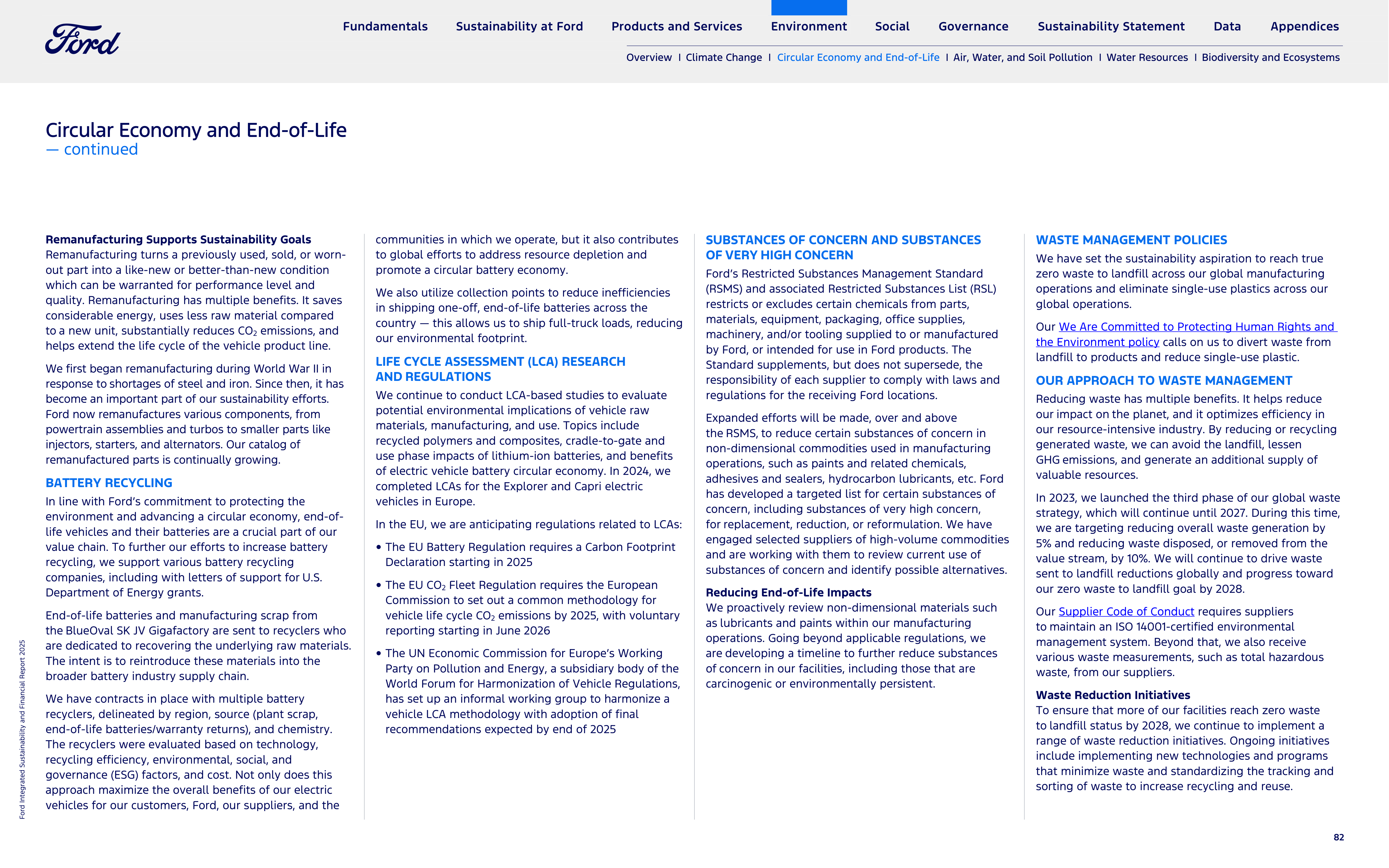 Ford Integrated Sustainability and Financial Report — page 82